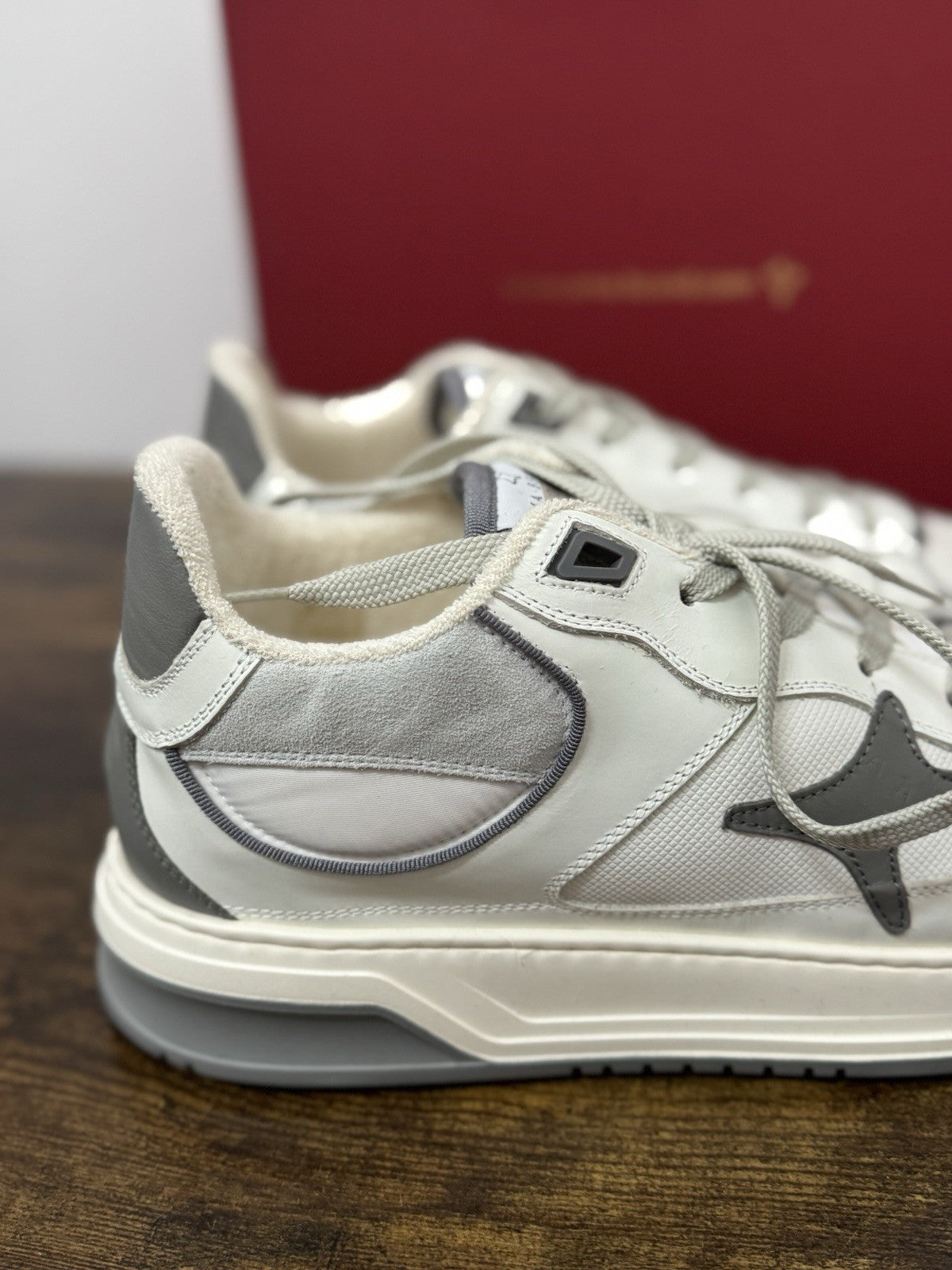 Ama Brand Sneaker Pelle Bianco Casual Made In Italy Uomo 45