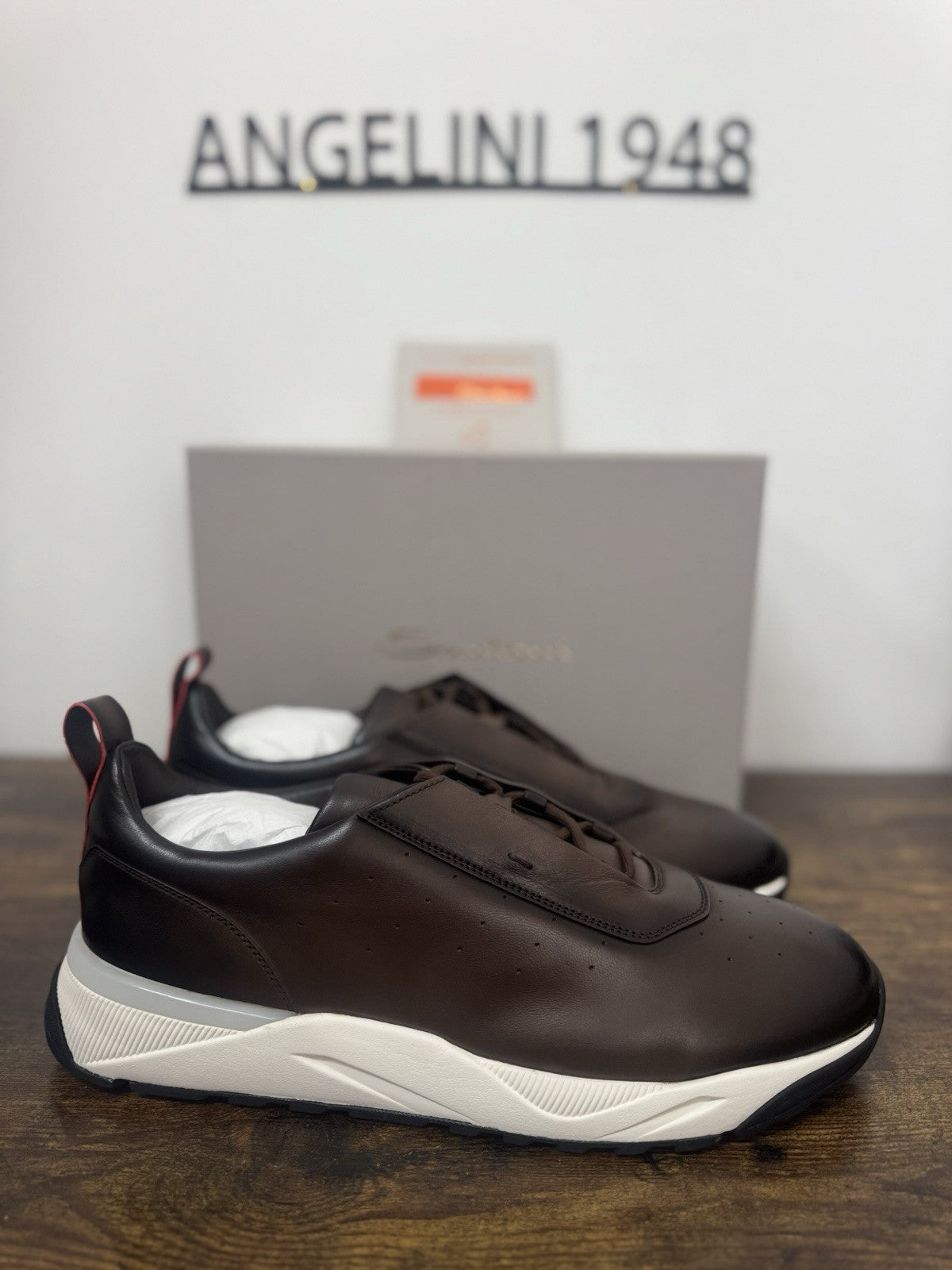 Santoni Innova Sneaker Pelle  Soft    Casual Luxury Santoni Scarpa Uomo 45