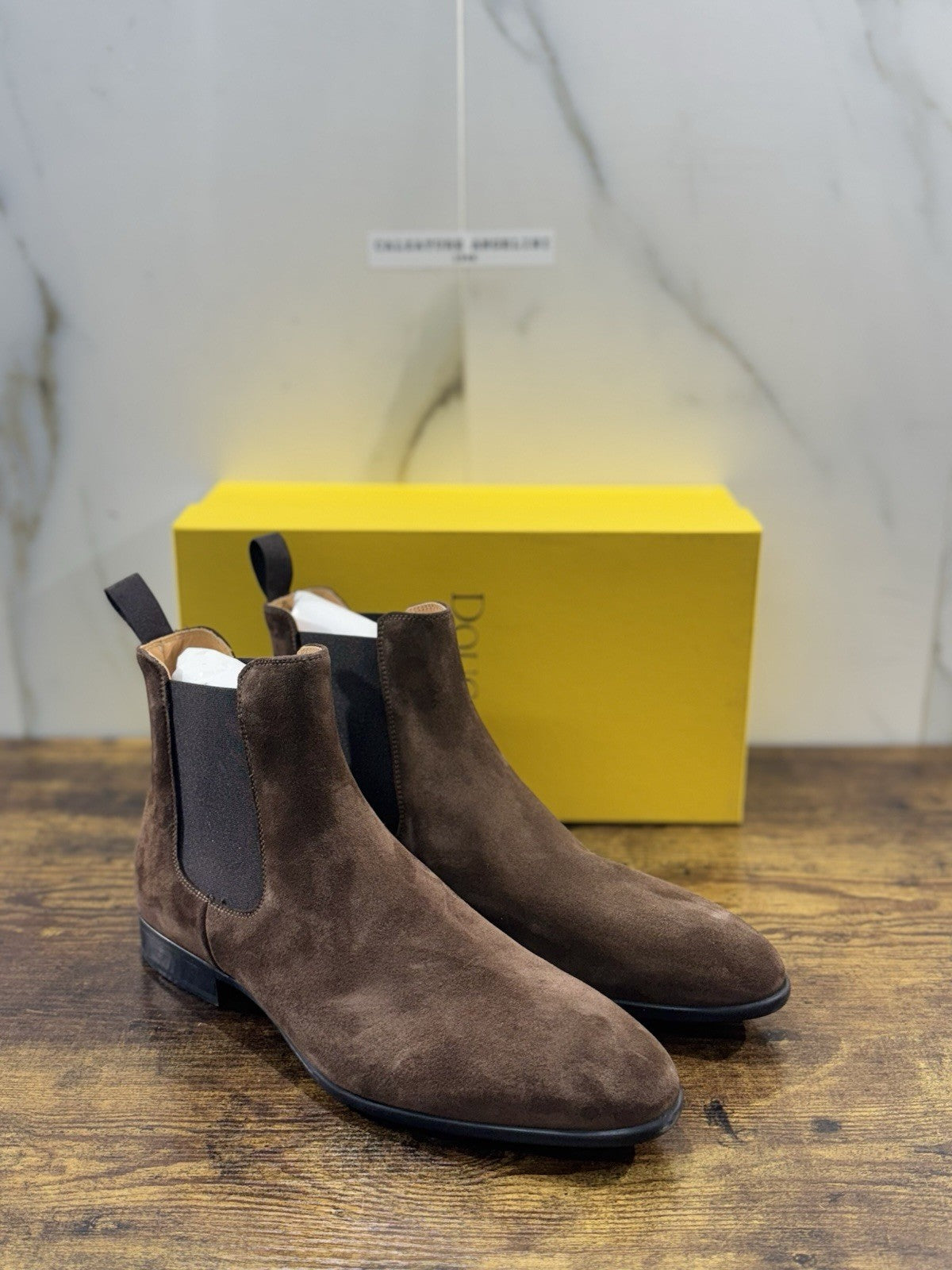 Doucal’s Chelsea Boot  Suede Marrone   Luxury Doucal’s Scarpa Uomo 43