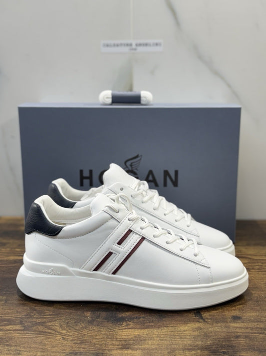 Hogan H580  sneaker Pelle Bianco  memory foam Luxury HoganShoes Uomo 42