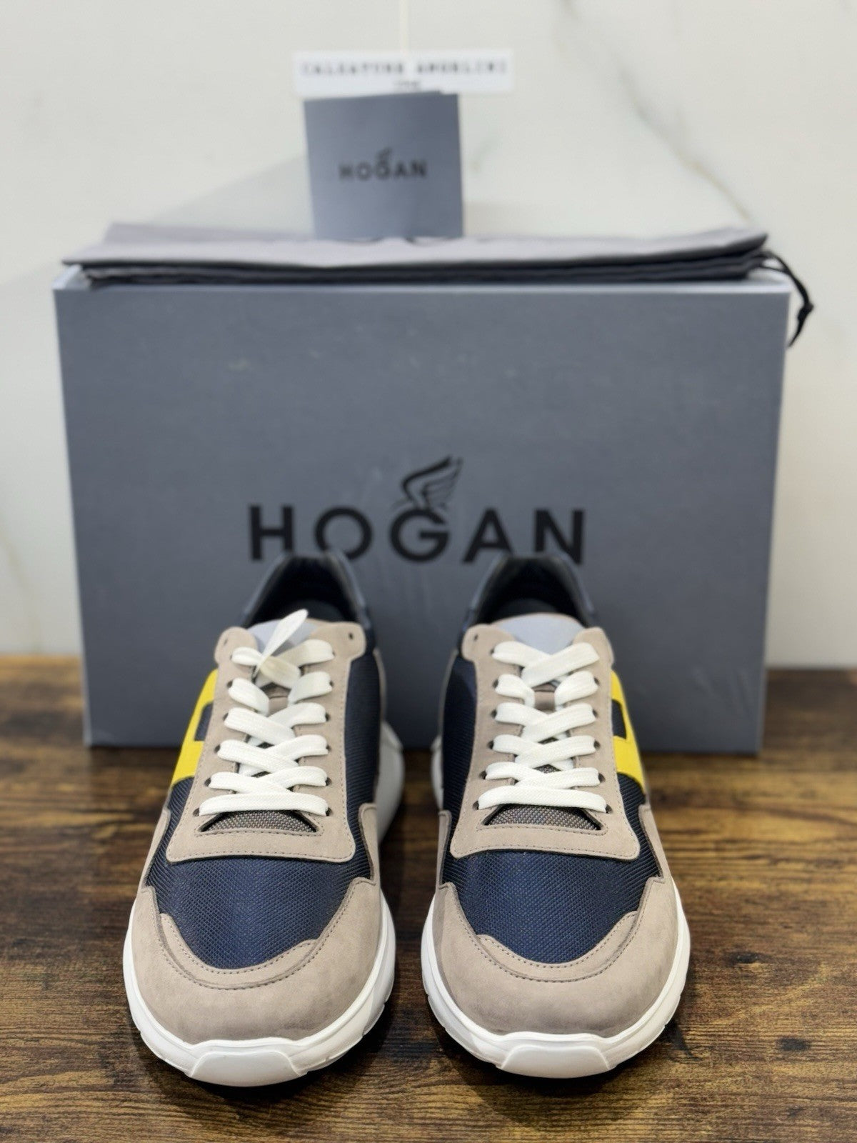 Hogan Interactive 3 Pelle Grey  Blu Casual Hogan Uomo 42