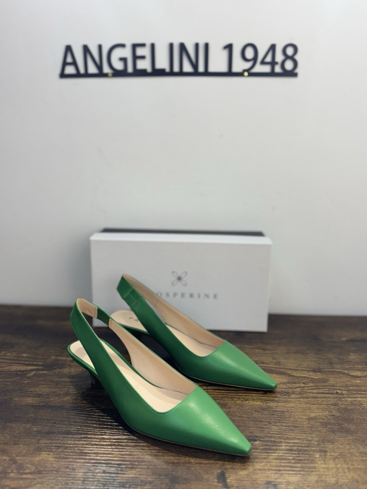 Prosperine Ballerina Sling Back Pelle  Verde  Casual Donna 38