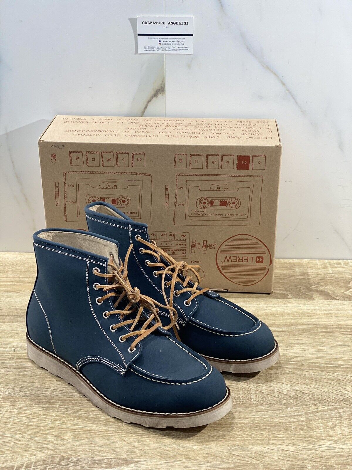 Lerew Track 21 Mid Stivaletto Uomo Mountain Boot Nabuk Navy  45