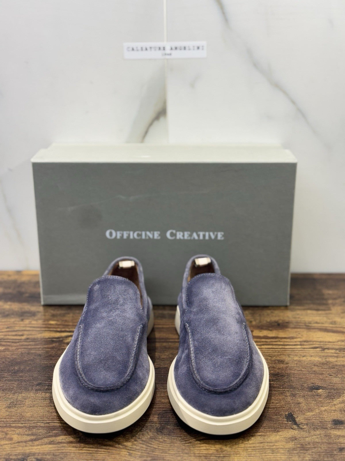 Officine Creative Mocassino  Suede Avio Extra Light  Luxury Scarpa Uomo 44