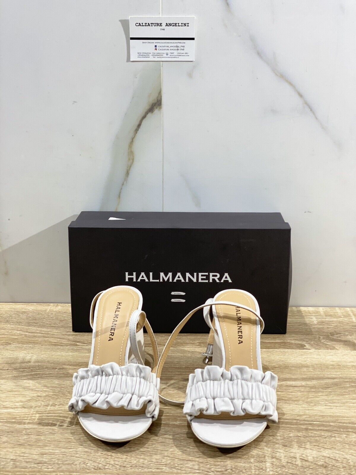 Halmanera Sandalo donna in pelle Ghiaccio   luxury sandal 39