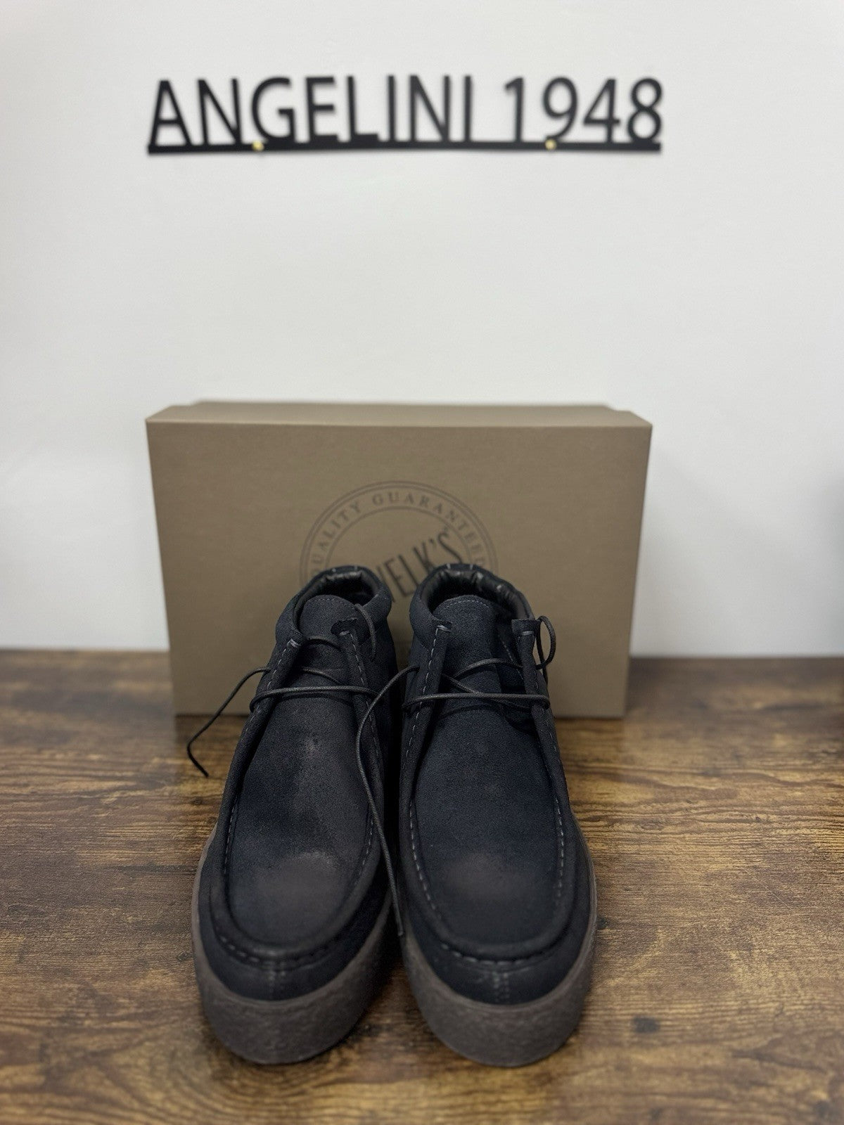 Pawelk’s Polacchino  Suede Nero   Casual Boot Uomo 39