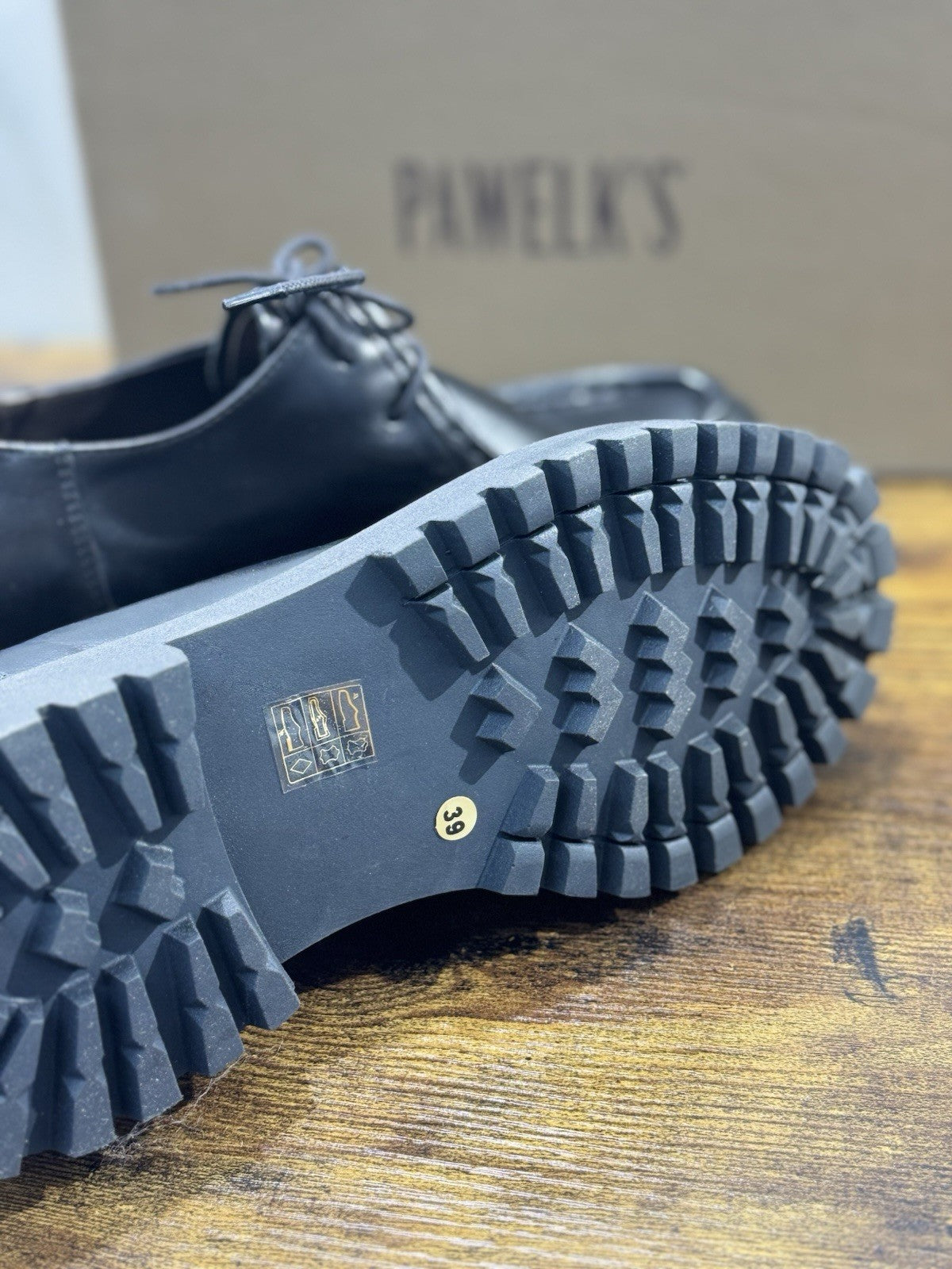 Pawelk’s Derby  Uomo Pelle Nero  Hand Made  In Italy Derby 39