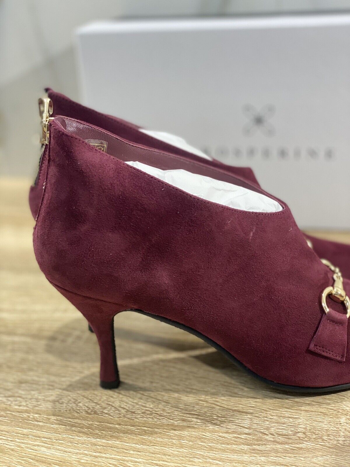 Prosperine Stivaletto donna 8131 suede bordeaux handamde in italy 40