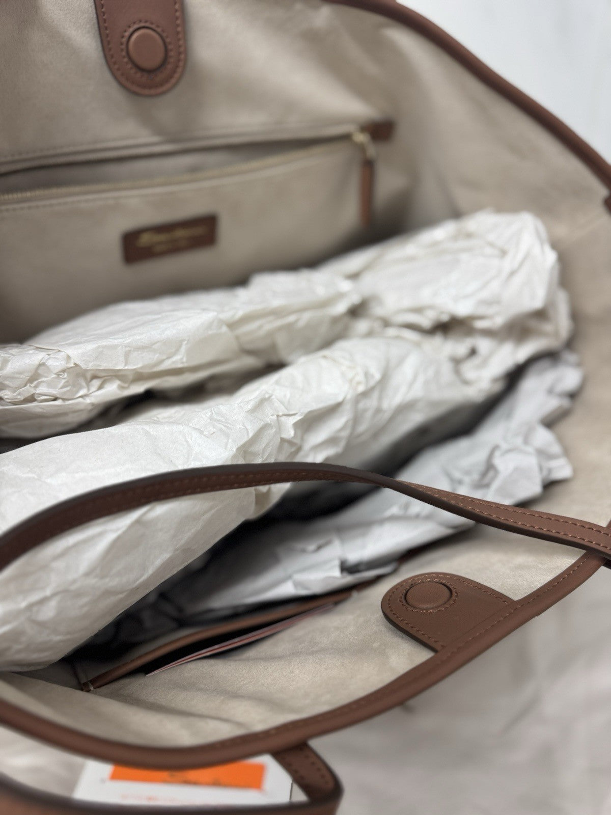 Santoni Borsa Maxi Shopping  Pelle Cuoio Luxury Santoni Borsa Donna