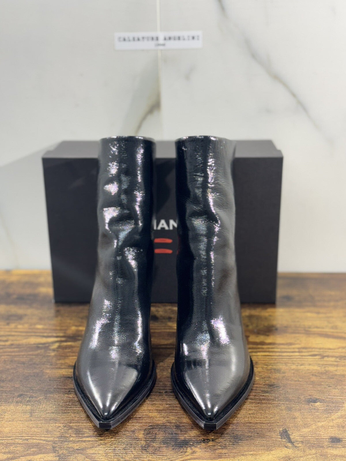 HALMANERA Boot  Donna Rama Pelle Nero   Con Tacco Casual Handmade Boot 38