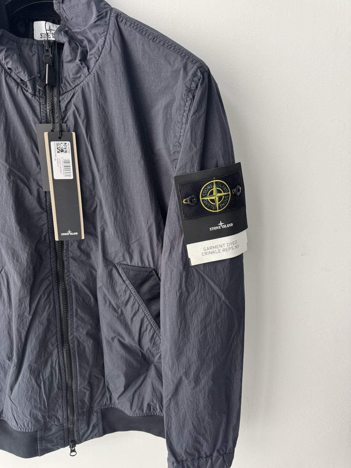 Stone Island Crinkle Reps Ny Garment Dye  Blu Icon Jacket Uomo M