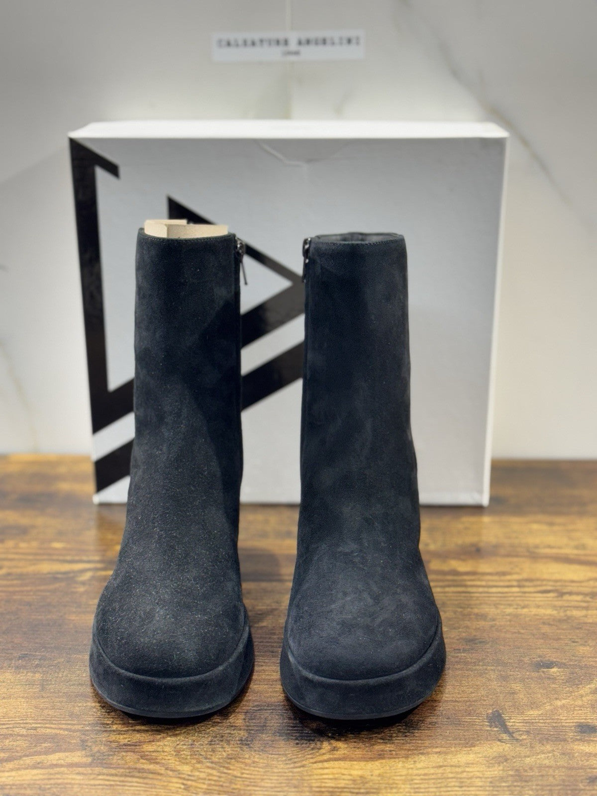Giampaolo Viozzi Stivaletto Donna Pelle Nero    Con Tacco Made In Italy 37