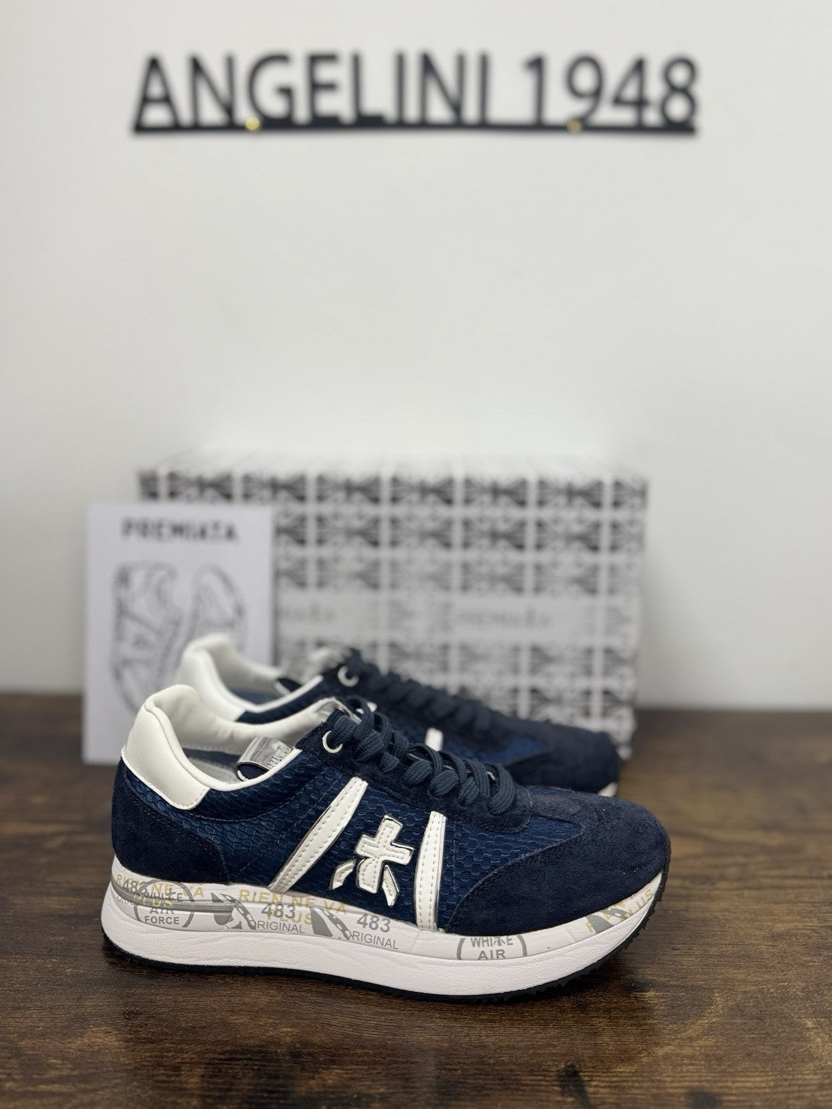 Premiata Conny Sneaker Pelle Blu   Traforata Casual Premiata Donna 36