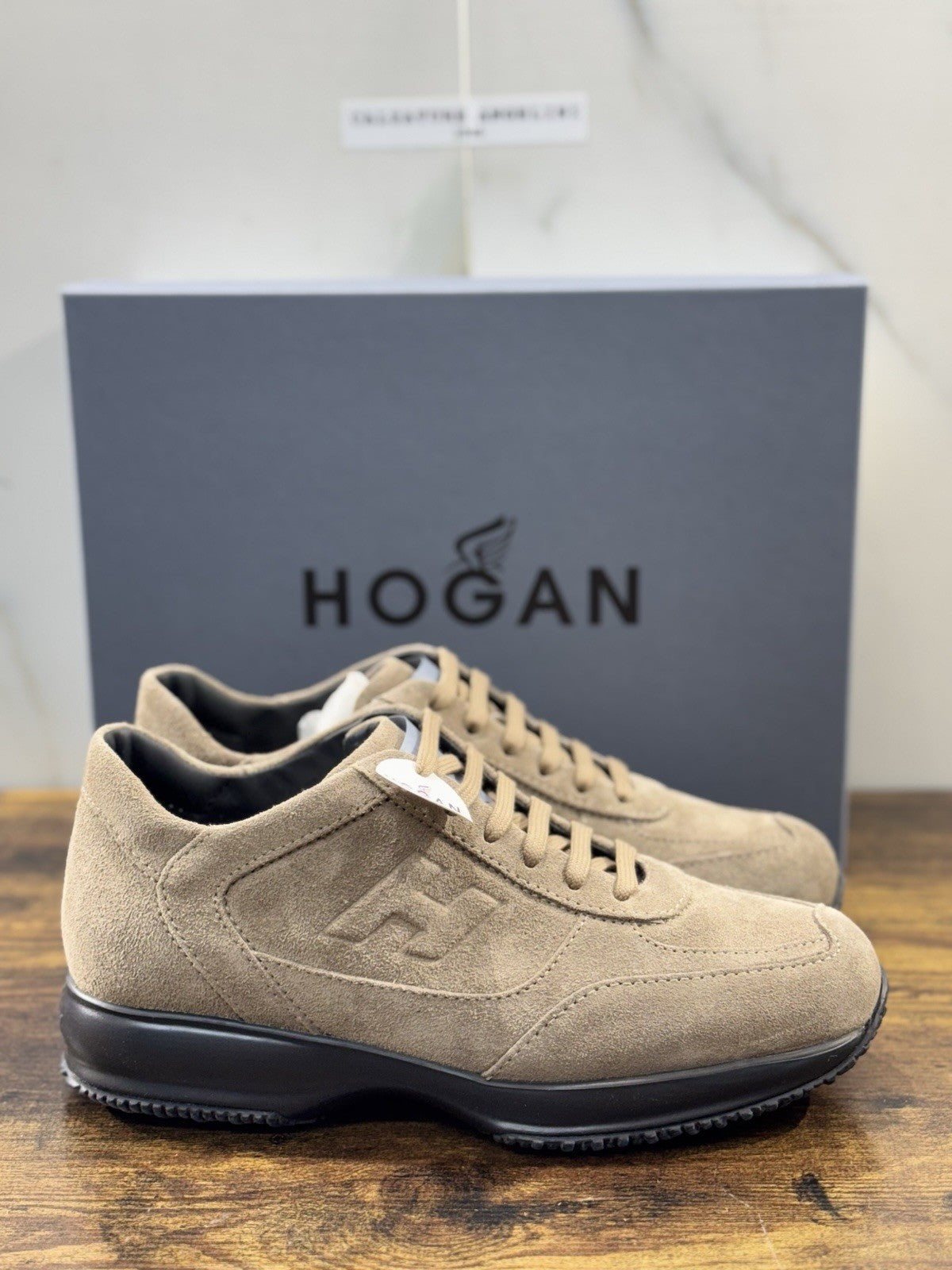hogan interactive Sneaker Pelle Suede Tortora Medio    Uomo 42.5