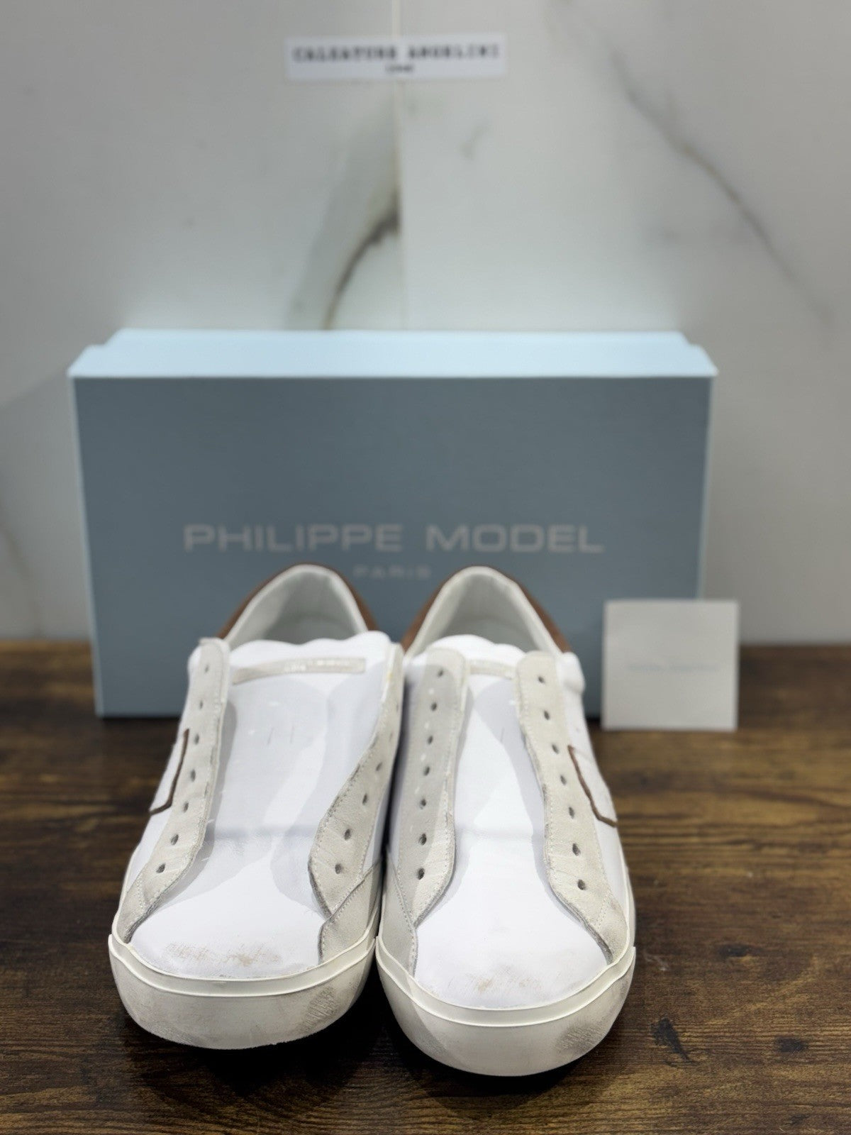 Philippe Model  Paris L u Pelle Cuoio  Bianca Casual Uomo 44