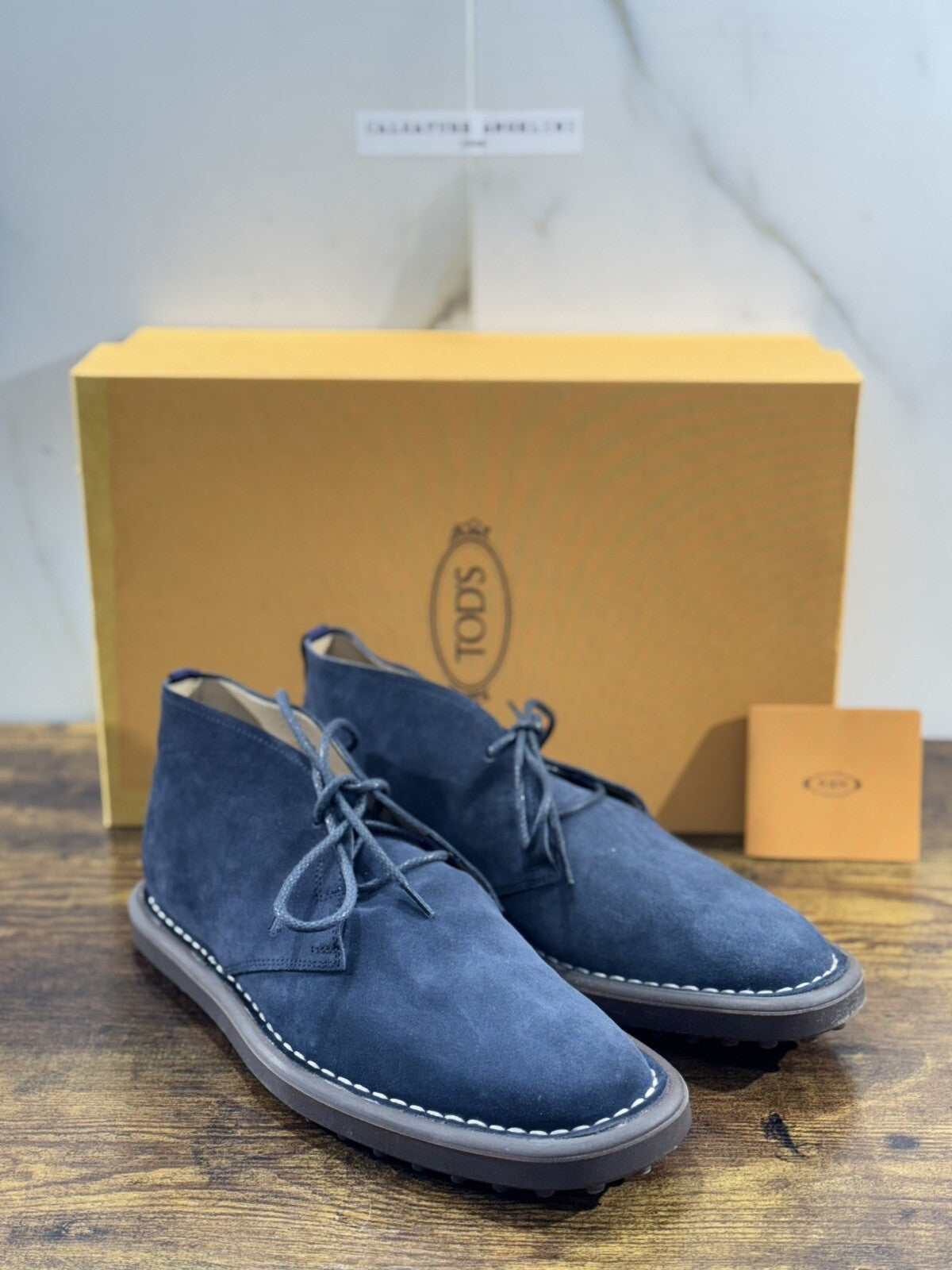 Tod’s Polacchino Uomo Icon Sport Casual Luxury Tod’s Men Shoe Suede Blu 41.5