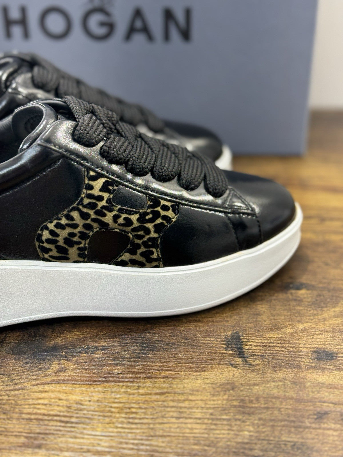 Hogan Rebel H564 Sneaker Pelle Nera  Casual Hogan Donna 36
