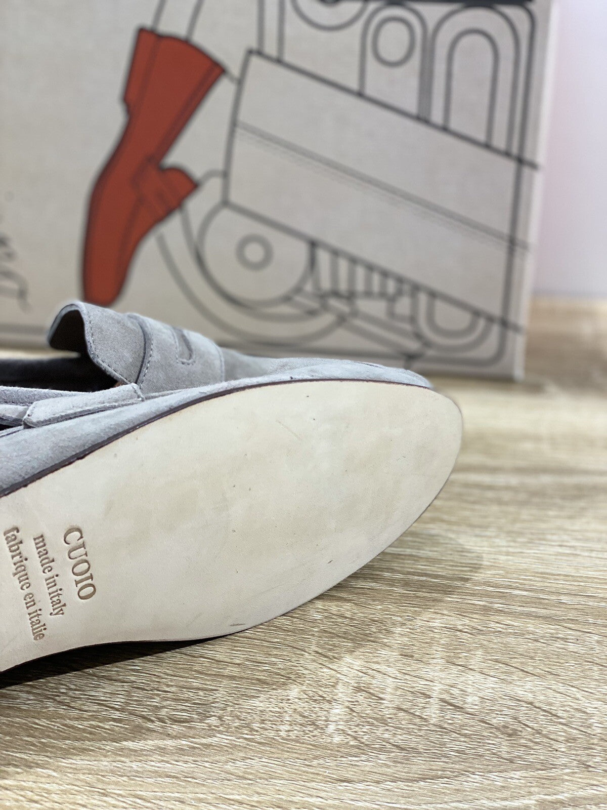 Il Mocassino Scarpa Uomo Modello Tasca In Suede Sand Luxury Men Shoes 41