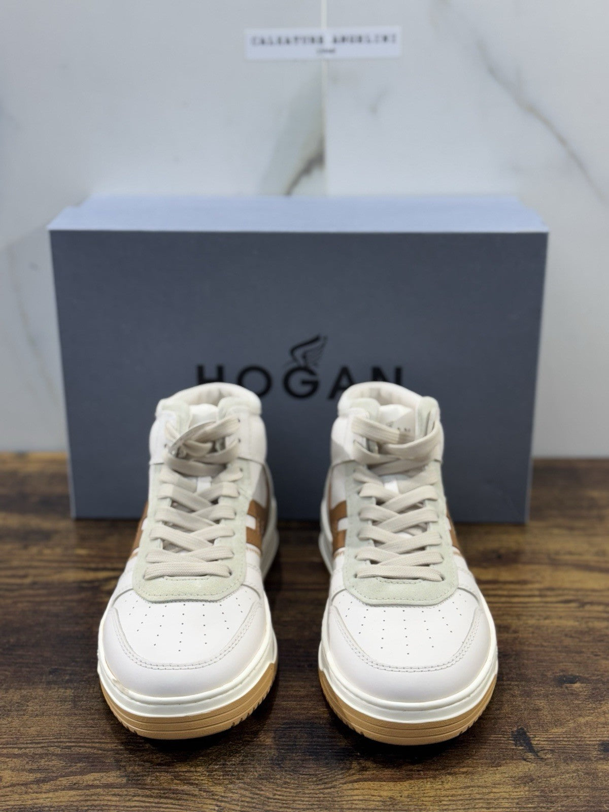 Hogan H630  High    Pelle  Beige Memory Foam Casual Hogan   Uomo 42