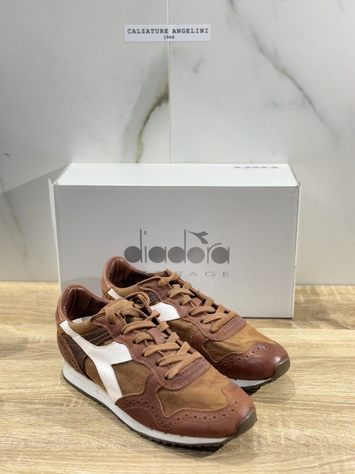 Diadora Heritage Sneaker Uomo Trident C Dyed    Pelle  Brown   Sneaker 40.5