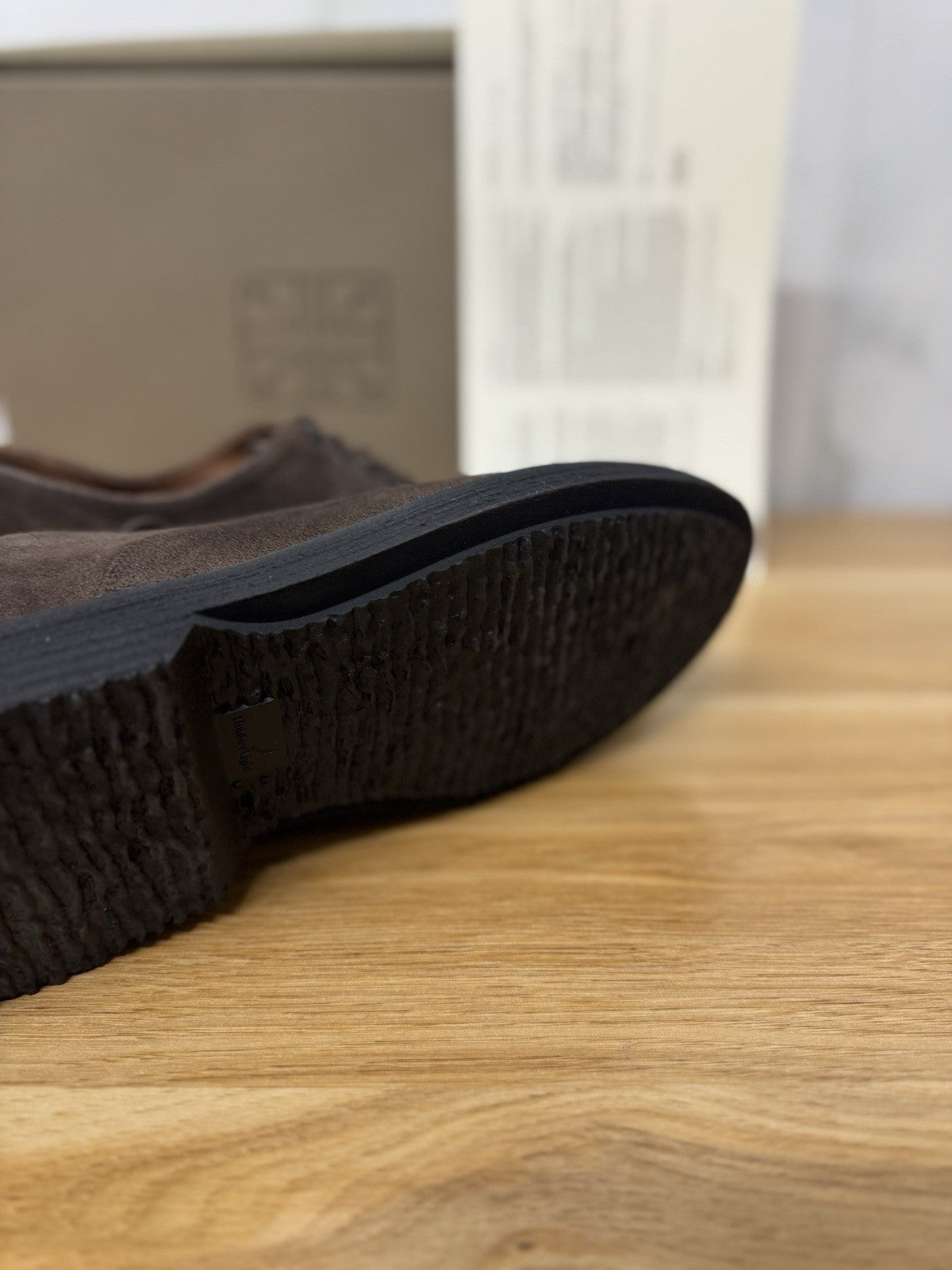 Pantanetti Scarpa Derby Pelle Suede Ebano  Extra light Casual Uomo 41