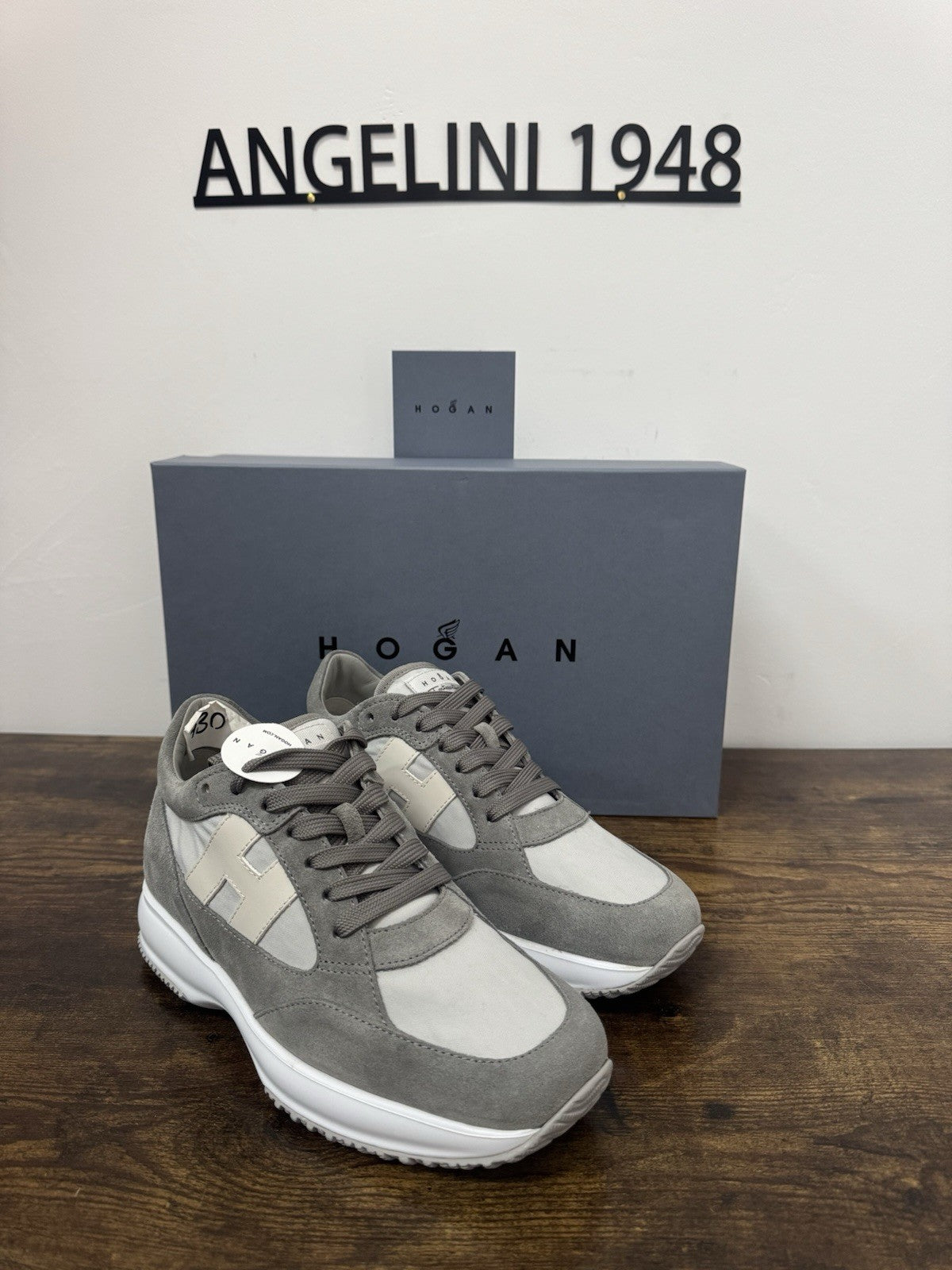 Hogan Interactive   sneaker Pelle Grey  memory foam Luxury Hogan  Uomo 41