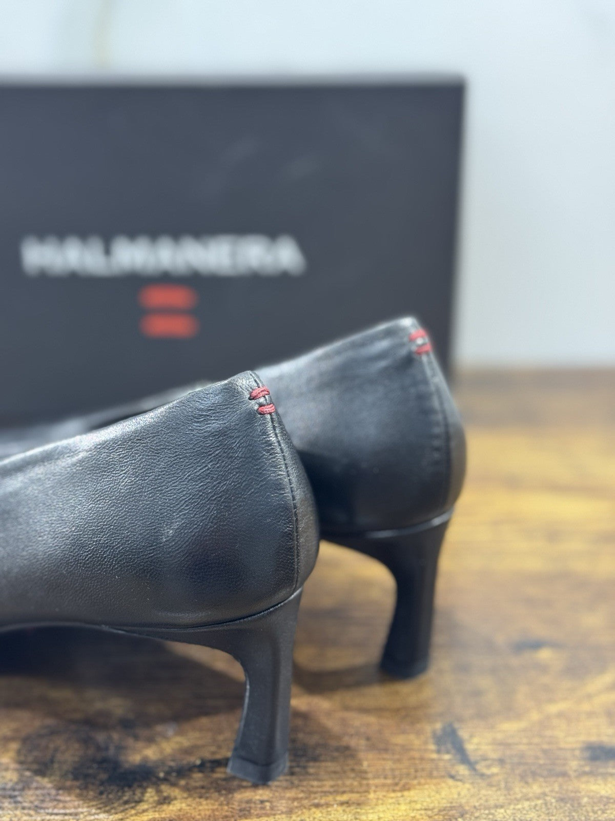 HALMANERA Décolleté  Pelle Nero  Luxury Made In Italy Donna 41