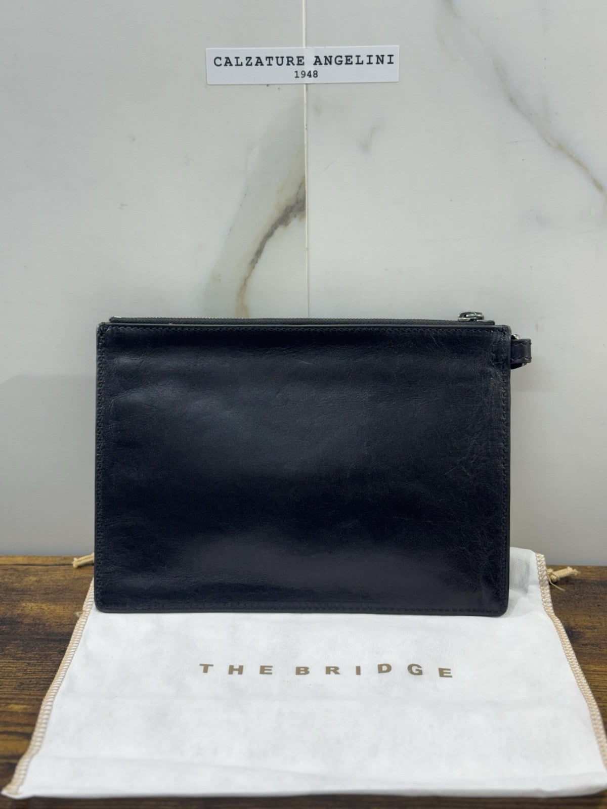 The Bridge Pochette Pelle Nera Da Polso Top Quality The Bridge Uomo