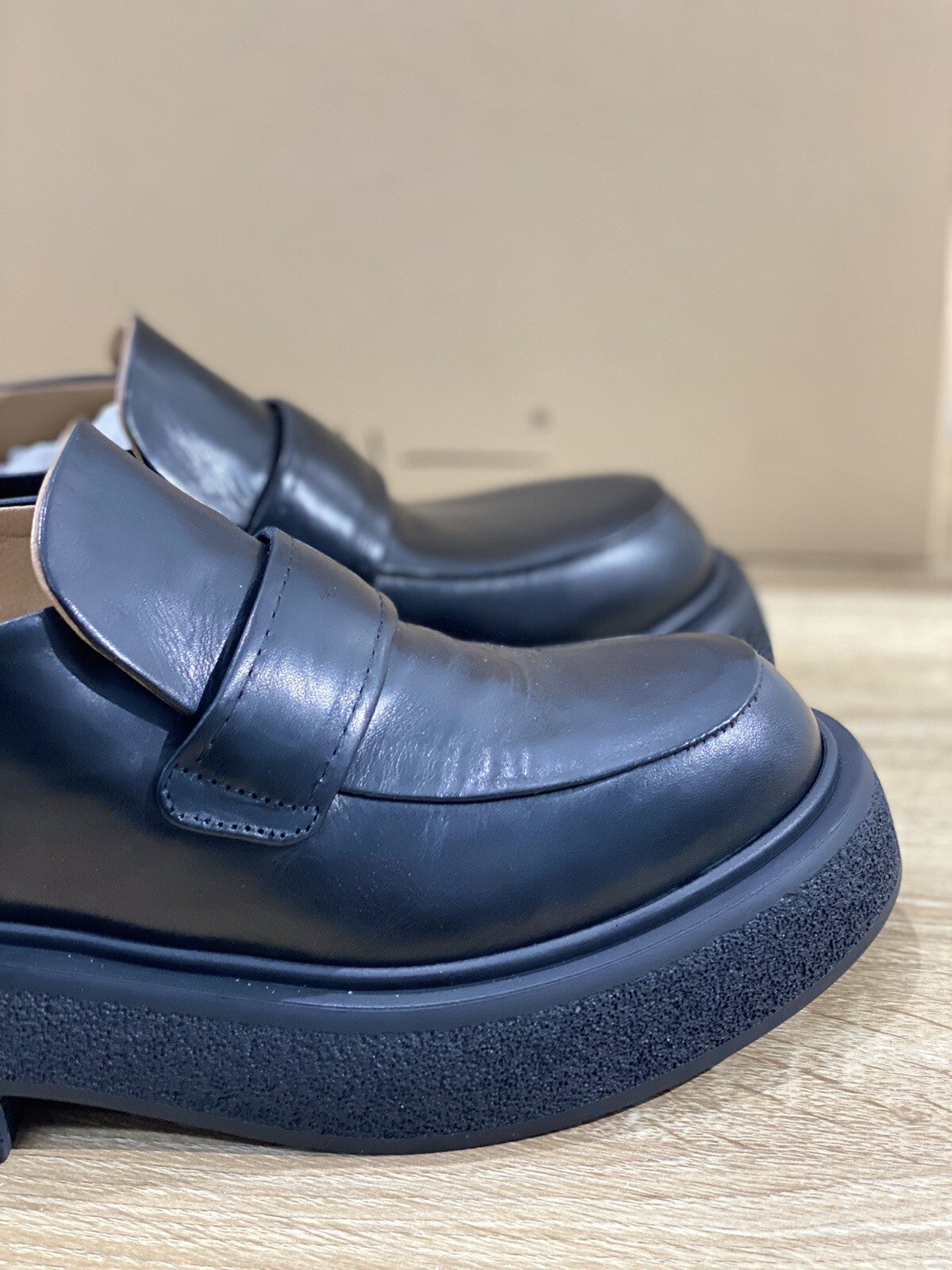 Lorena Paggi Mocassino donna pelle nero luxury super soft leather 38