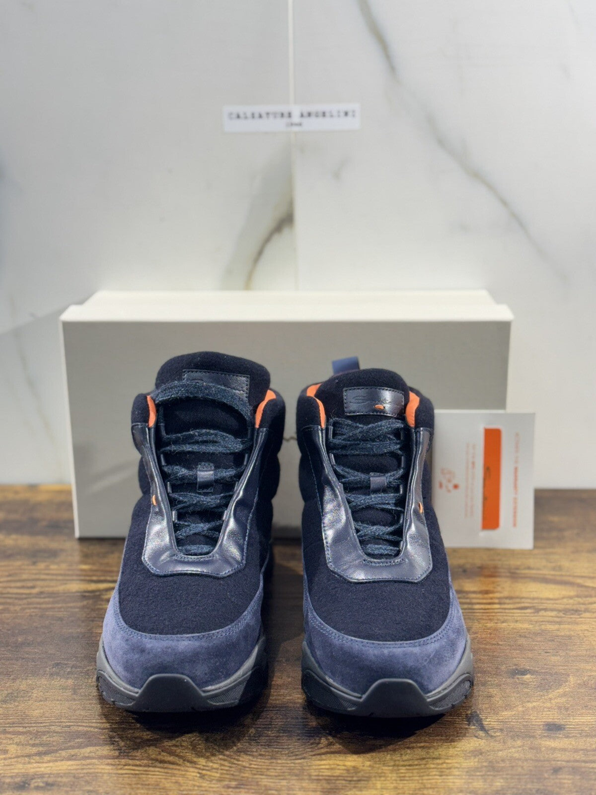 Santoni Sneaker Uomo  Innova Pelle Blu Casual Boot Innova Santoni 41