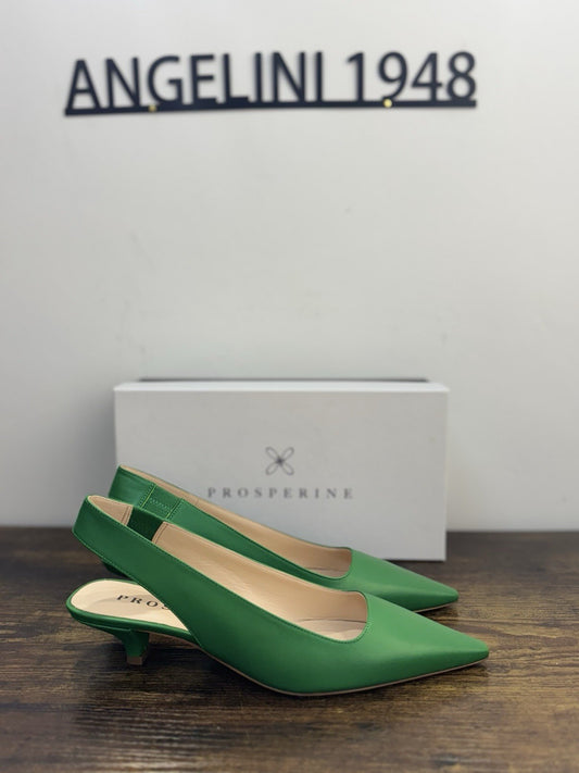 Prosperine Ballerina Sling Back Pelle  Verde  Casual Donna 36.5