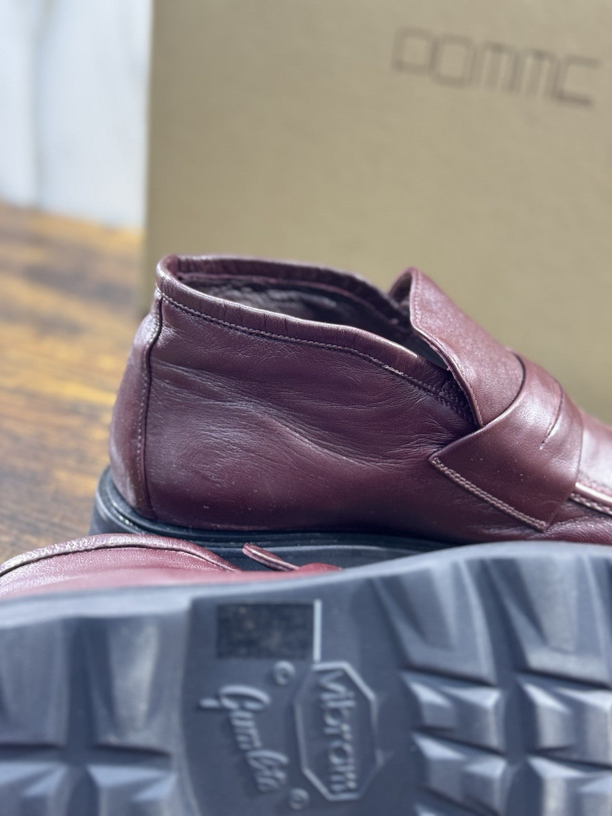 Pomme D’or Stivaletto   Pelle Bordo’ Fondo Vibram  Luxury Boot  Donna 41
