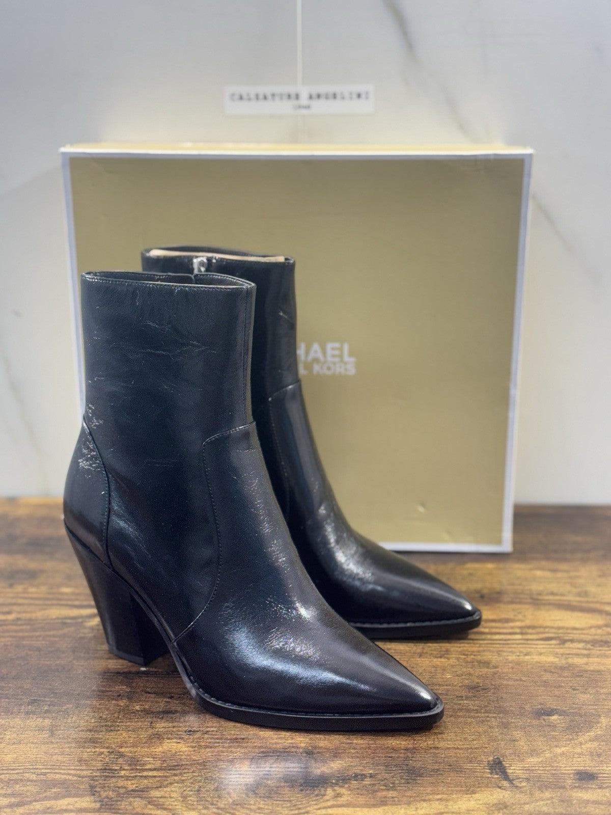 Michael Kors Texano Dover Donna Pelle Nero Casual Texano Donna 38.5