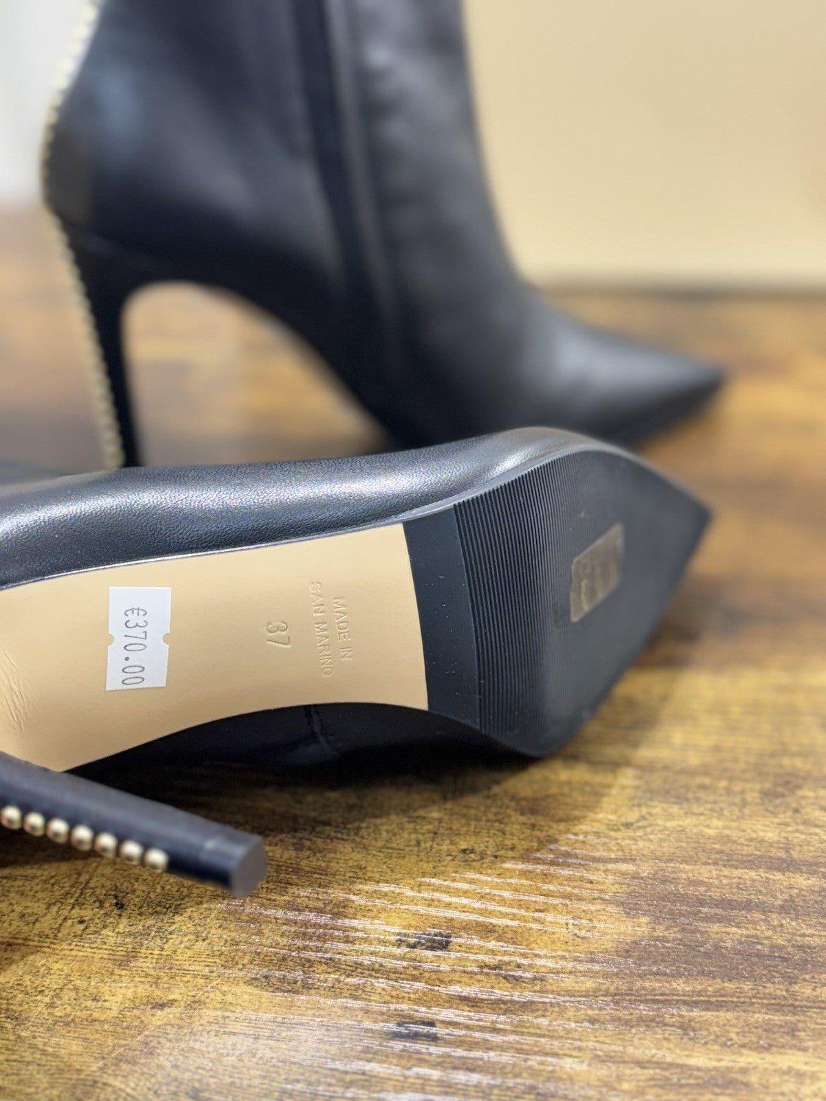 Ninalilou Stivaletto Donna Pelle Nero Con Tacco Luxury Boot 37