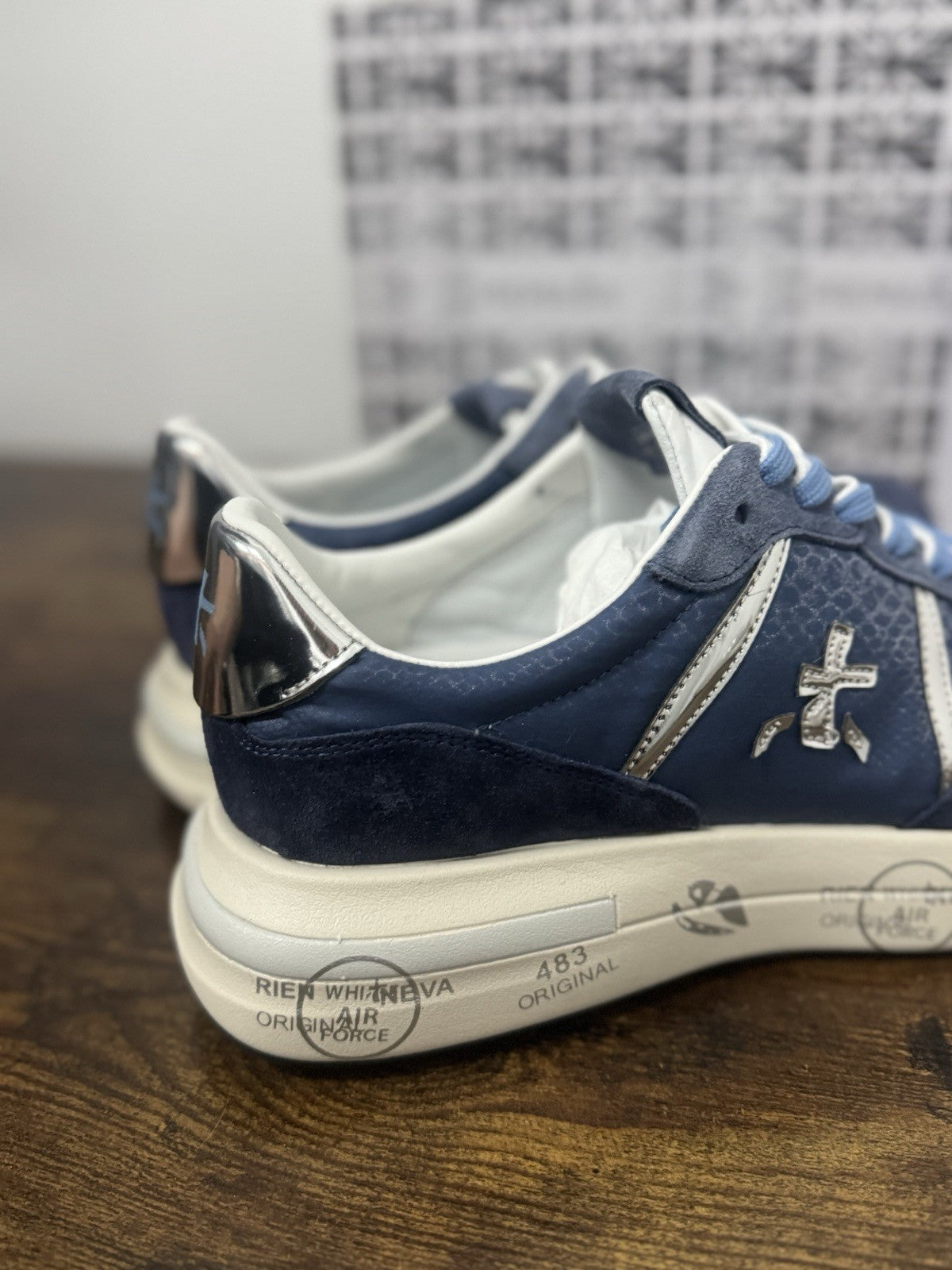 Premiata Cassie  Sneaker Pelle Suede Blu    Casual Premiata Donna 36