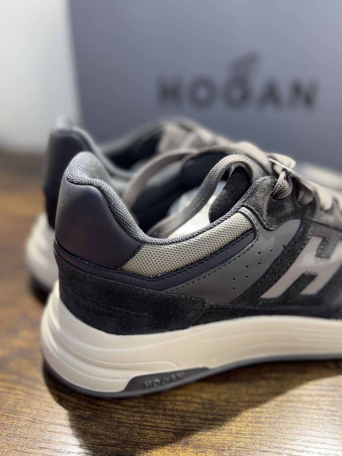 Hogan Hyperlight Sneaker Suede Navy Grey  Memory Foam Causal Hogan Uomo 40.5