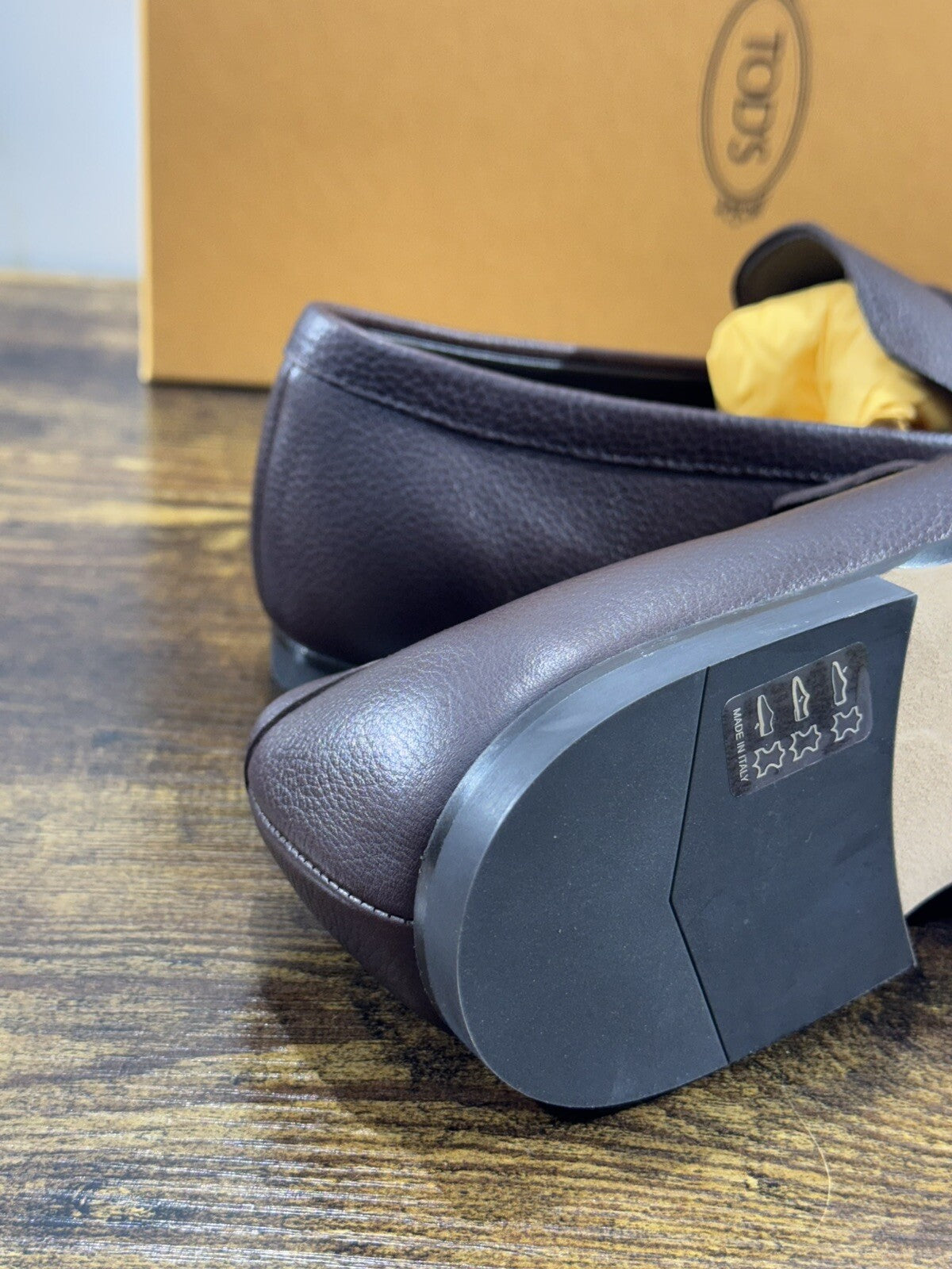 Tod’s Mocassino Uomo Fondo Cuoio Pelle Castagno   Luxury Tod’s Loafer Men 41
