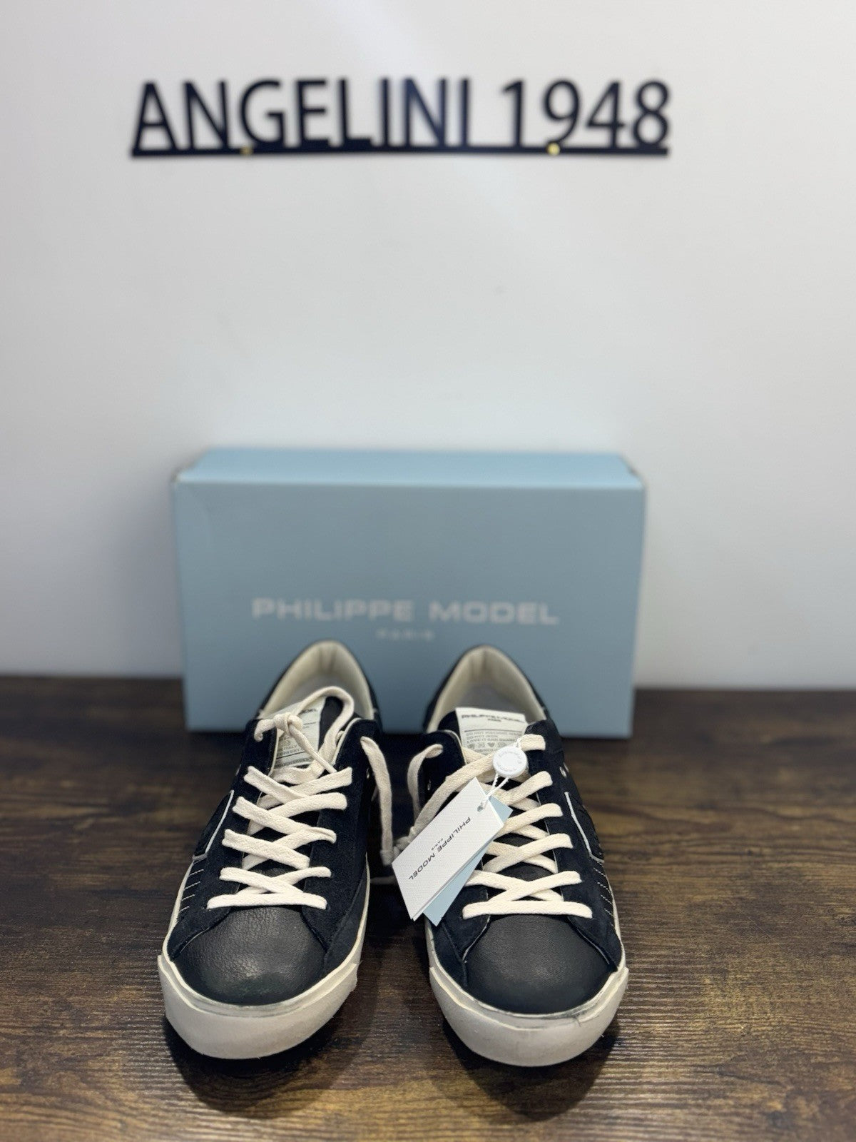 Philippe Model Paris Low Pelle Nera Casual Sneaker Uomo 45