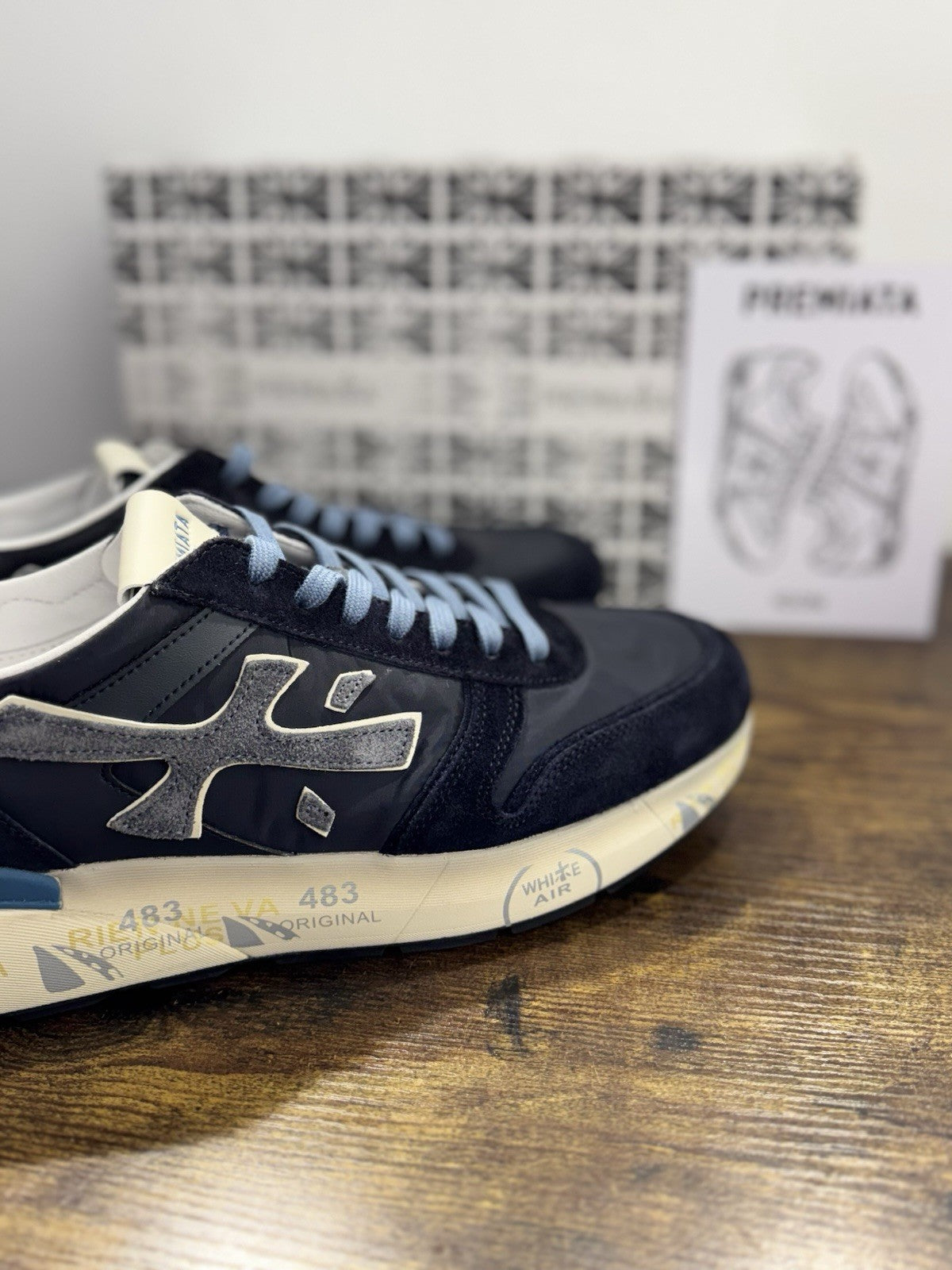 Premiata Mick Sneaker Suede Blu  Casual Premiata Uomo 45