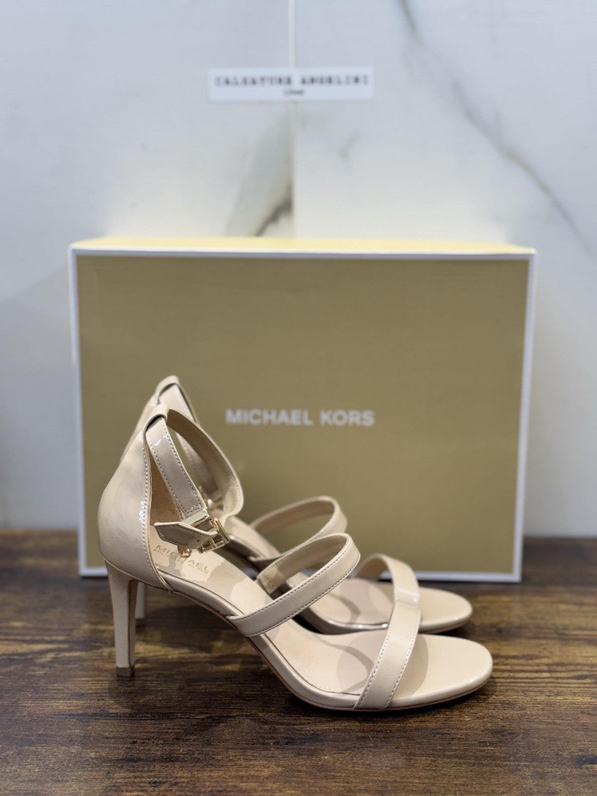 Michael Kors Sandalo Koda   In Pelle Beige  Casual Donna 40