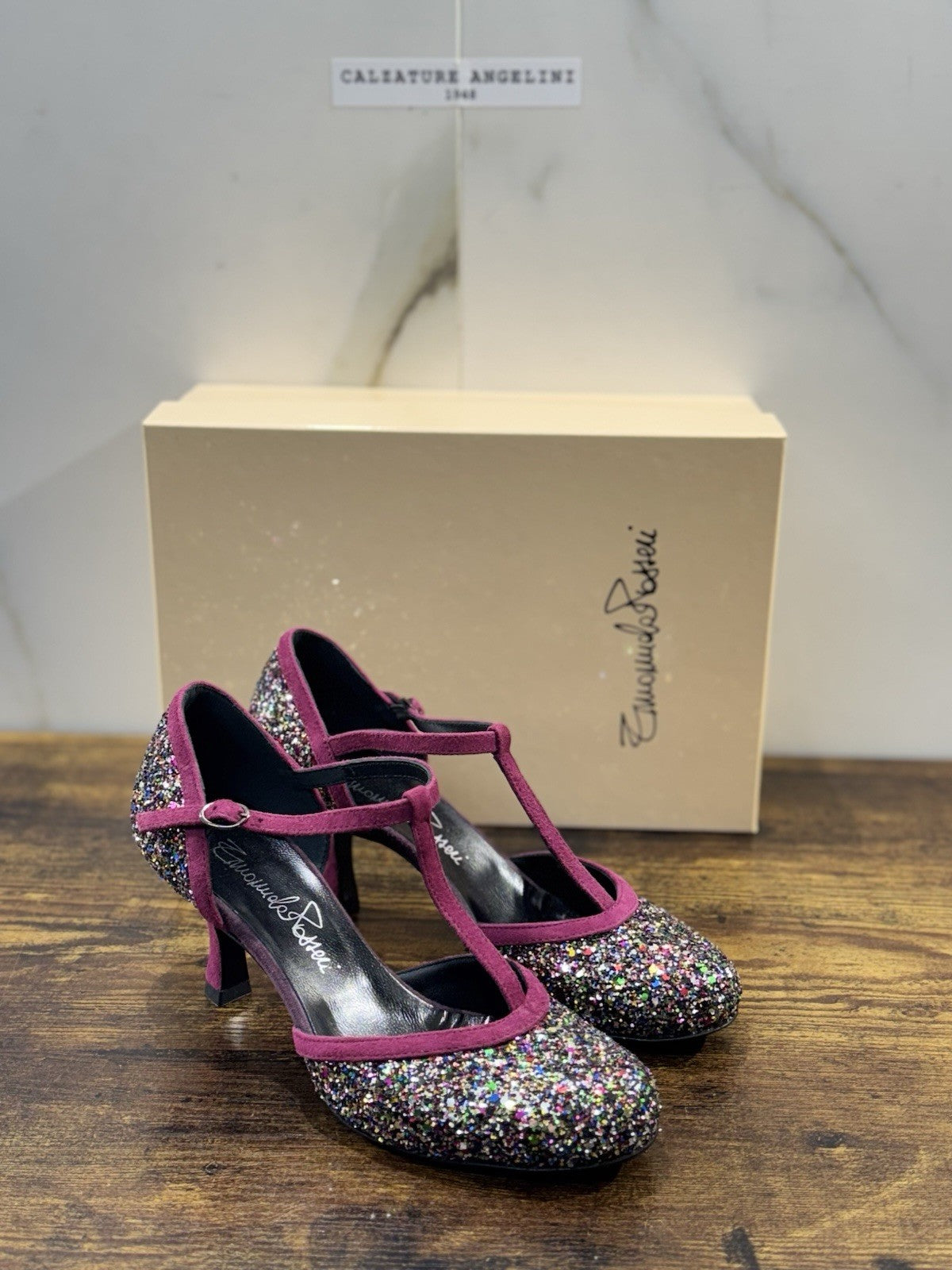 Emanuela Passeri Mary Jane Suede Glitter  Casual Scarpa Donna 37