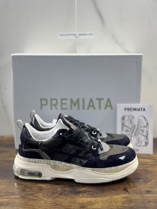 Premiata Sneaker Uomo Drake Suede Blu Casual Premiata Men Shoe 40