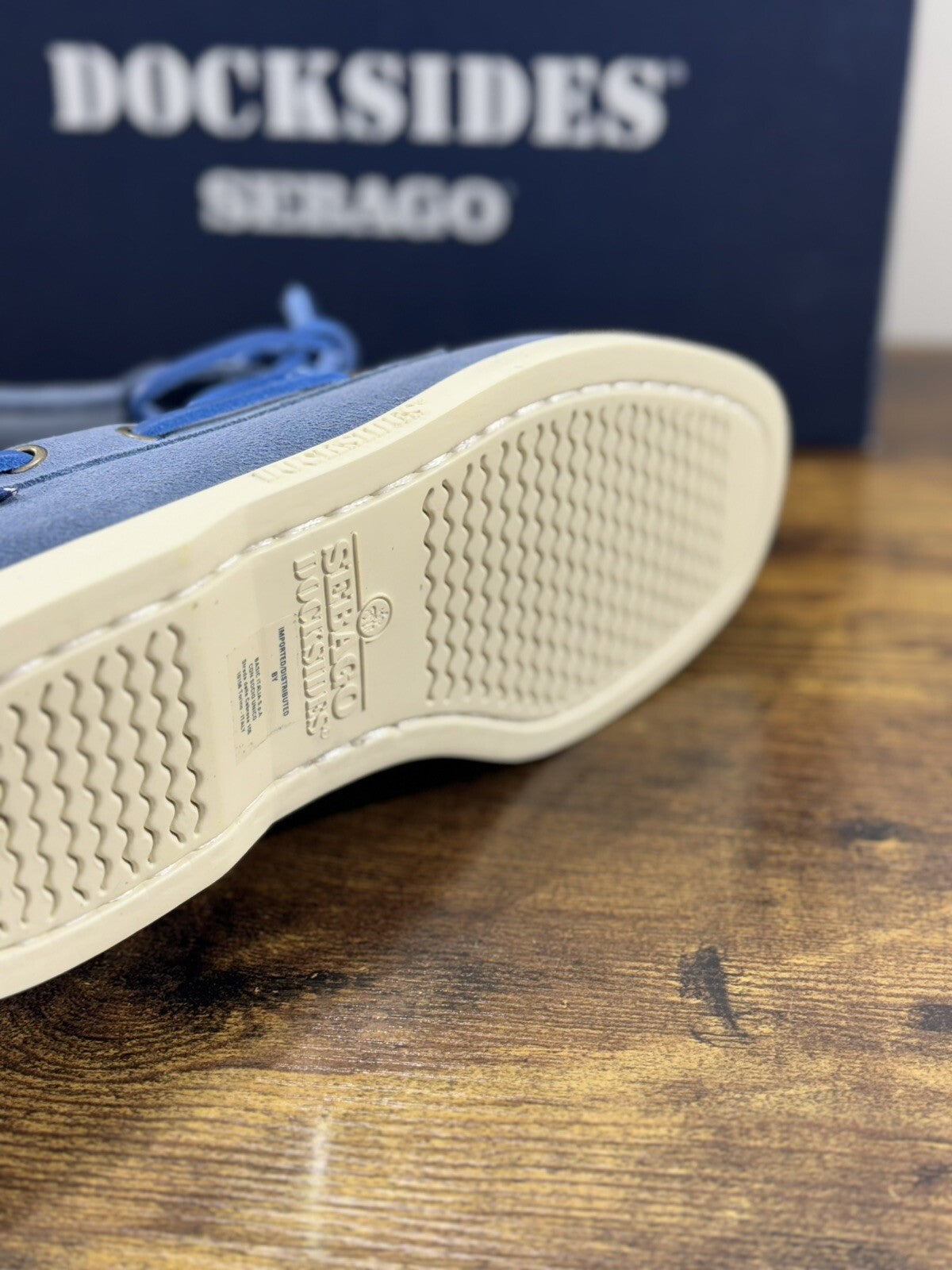 Sebago Docksides Portland Suede Indigo    Scarpa Da Barca Uomo Sebago 41.5