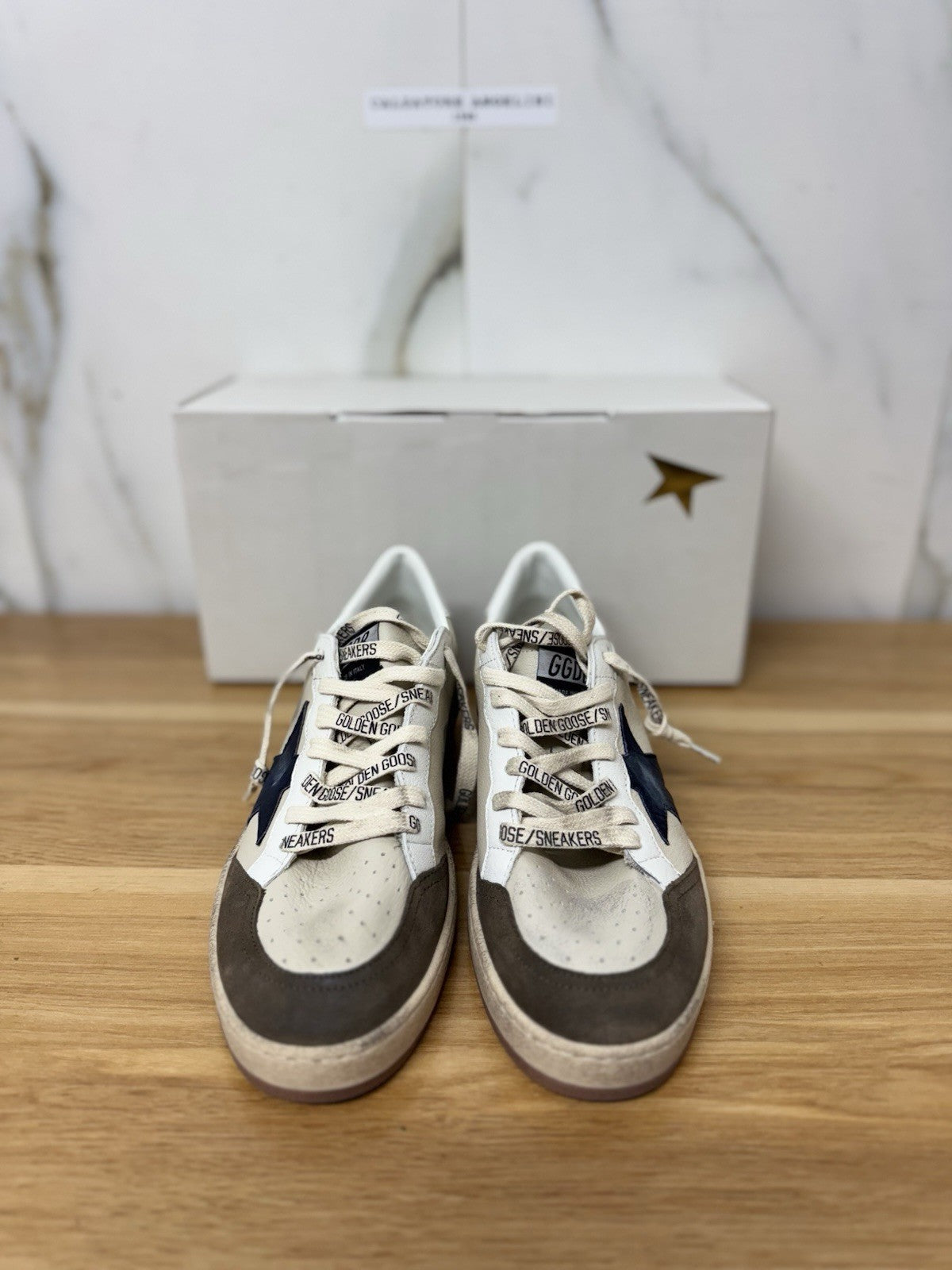 Golden Goose Ball Star Crema Light Green Blu   Luxury Golden Goose Uomo 39