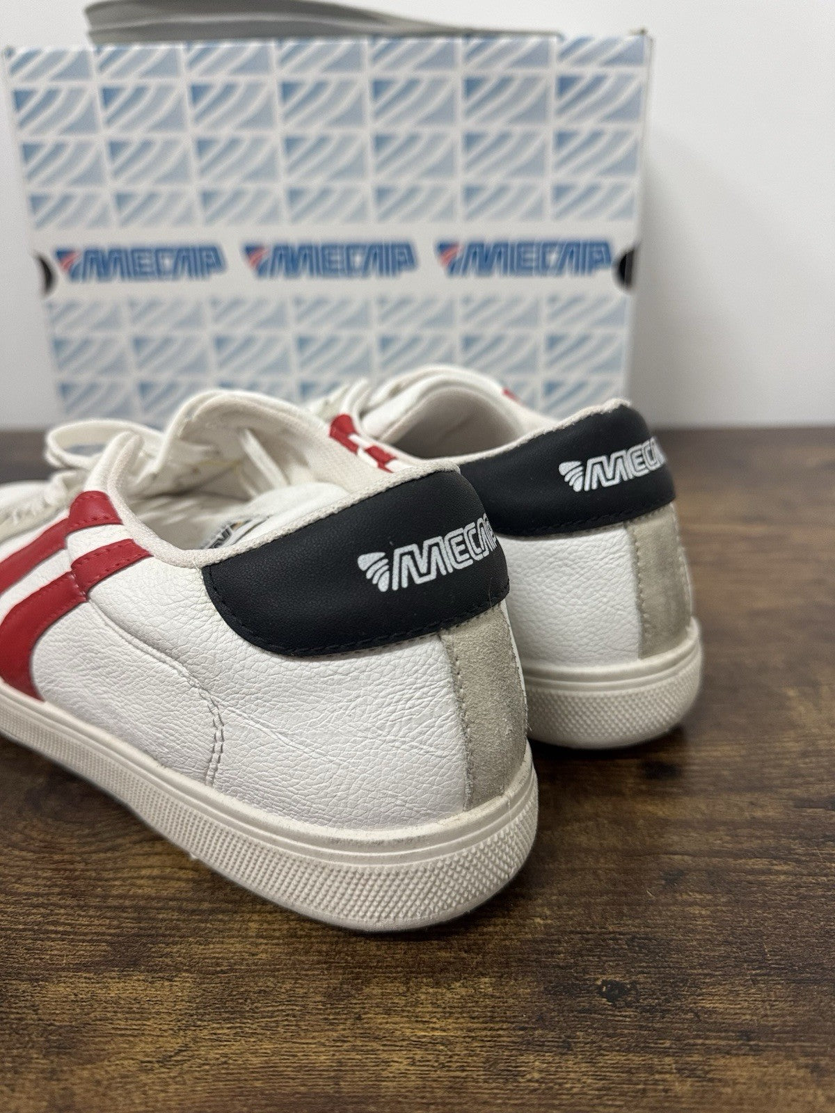 Mecap Sneaker Pelle Bianca Casual 100% Made In Italy Mecap Uomo 40