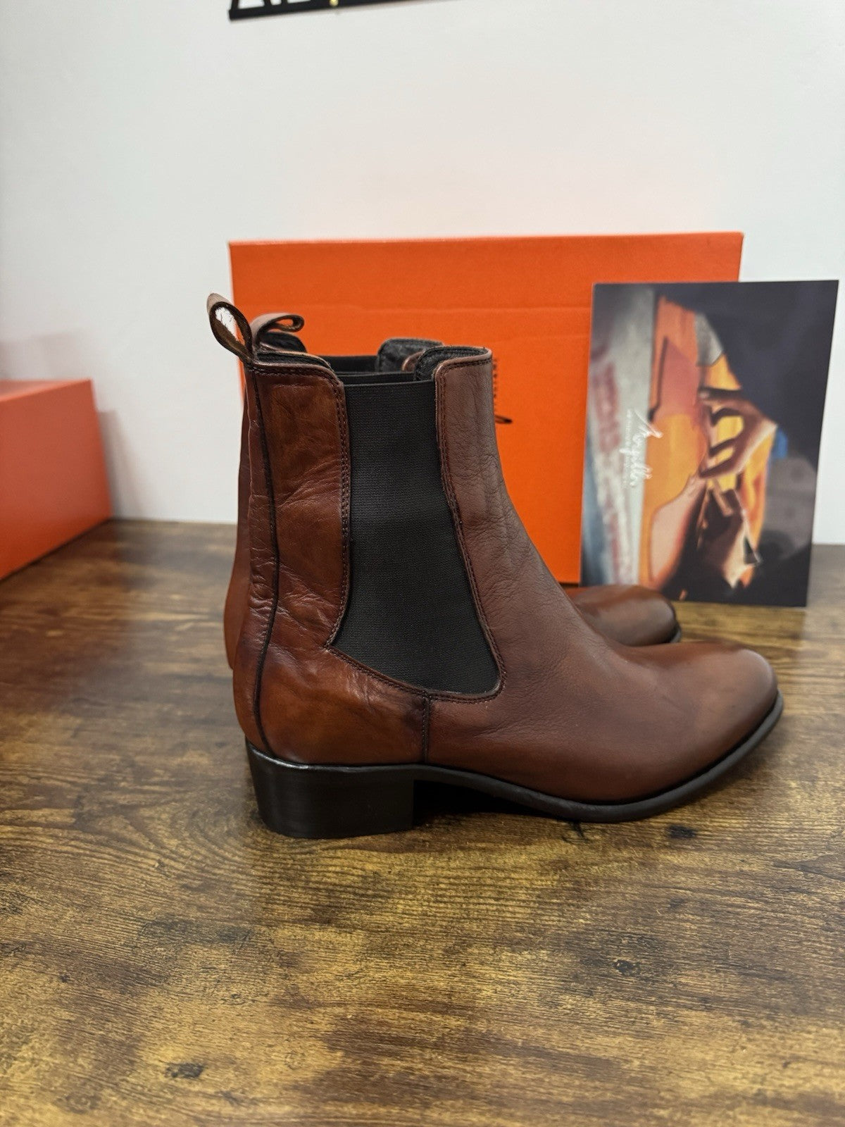 Morgillo Stivaletto Pelle Marrone 100% Made In Italy Casual Donna 37