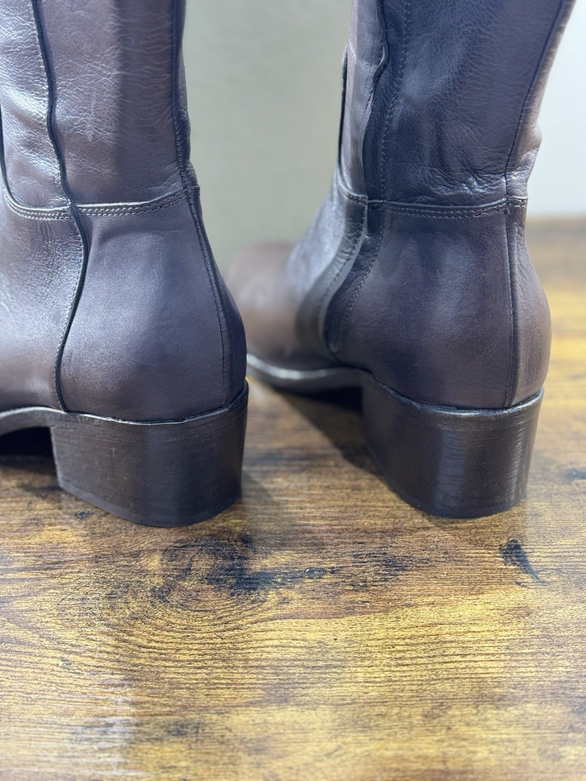 Duccio Del Duca Stivale  Pelle Espresso  Made In Italy Donna 37.5