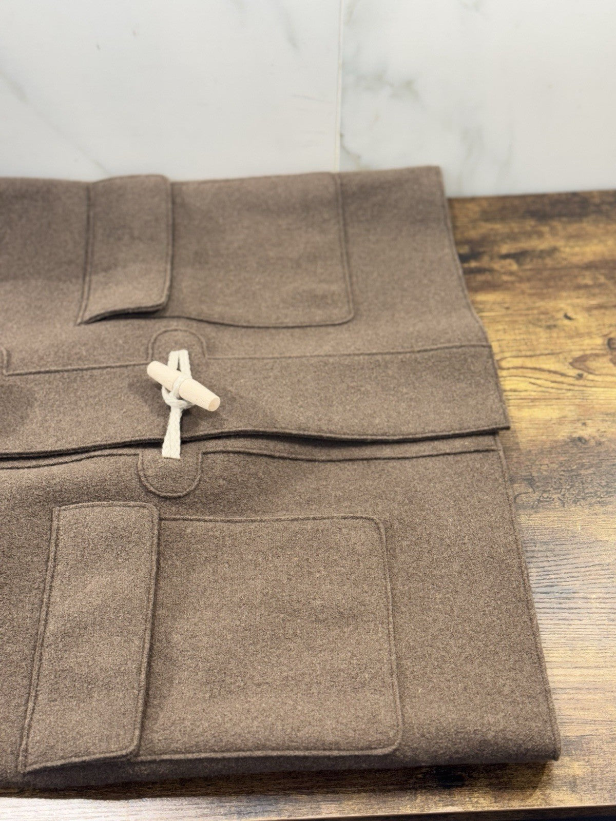 Harris Wharf London Montgomery Duffle Coat Marrone Icon Coat Taglia 50