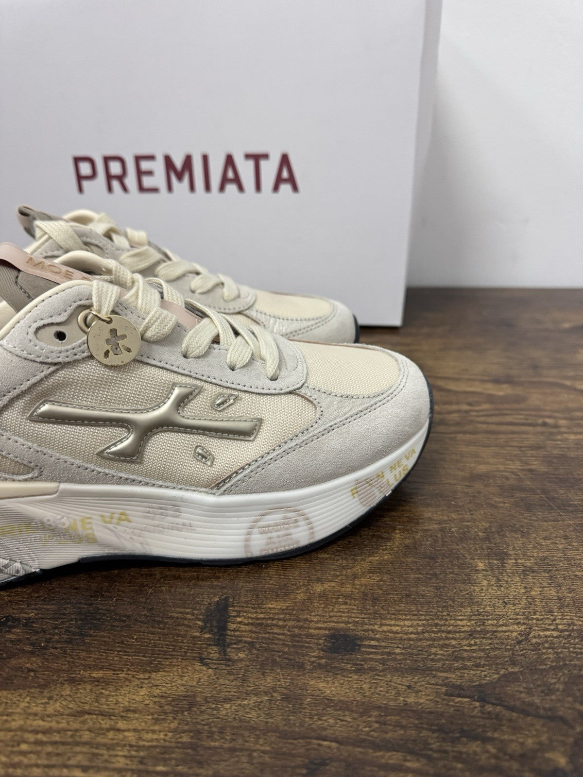 Premiata Moerun Sneaker Suede Beige Casual Donna 40