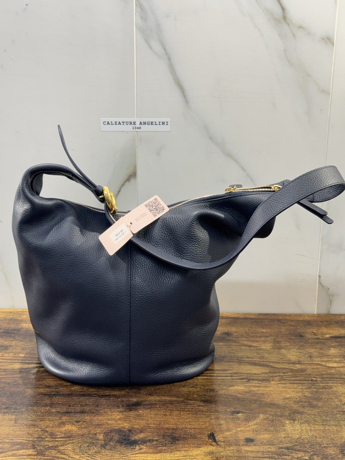 Coccinelle Borsa Pelle Blu C Easy 100% Pelle Made In Italy Donna